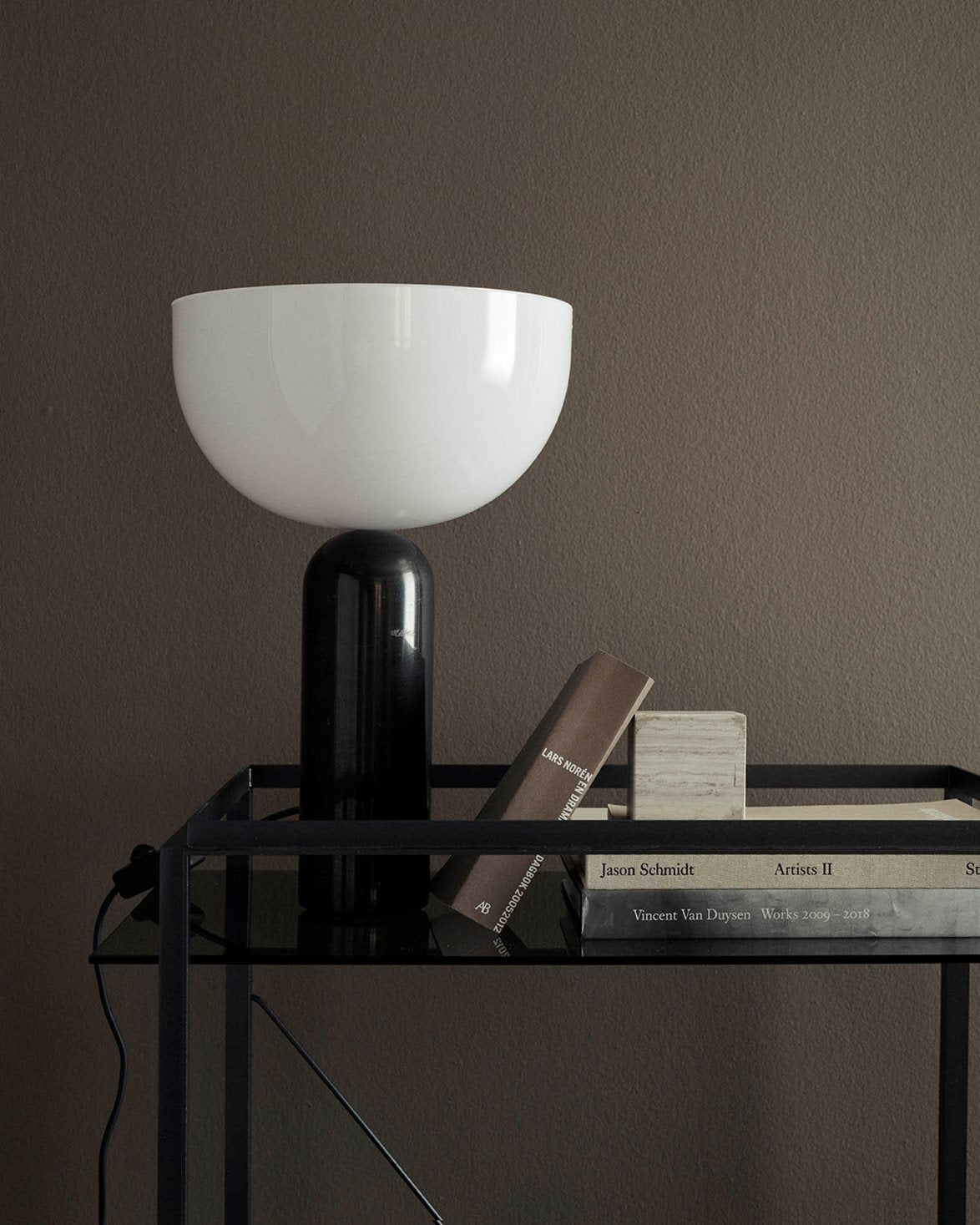 Kizu Table Lamp Large Black Marble