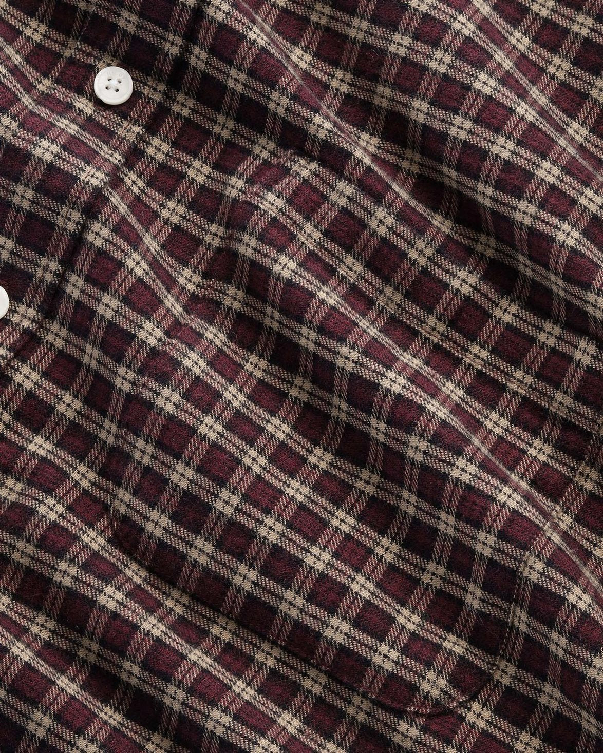 Deon Flannel Shirt Bordeaux Check