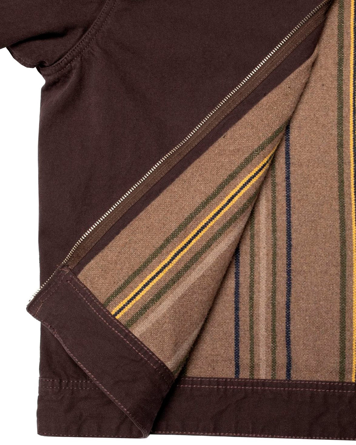 Blake Zip Jacket Duck Canvas Dark Brown