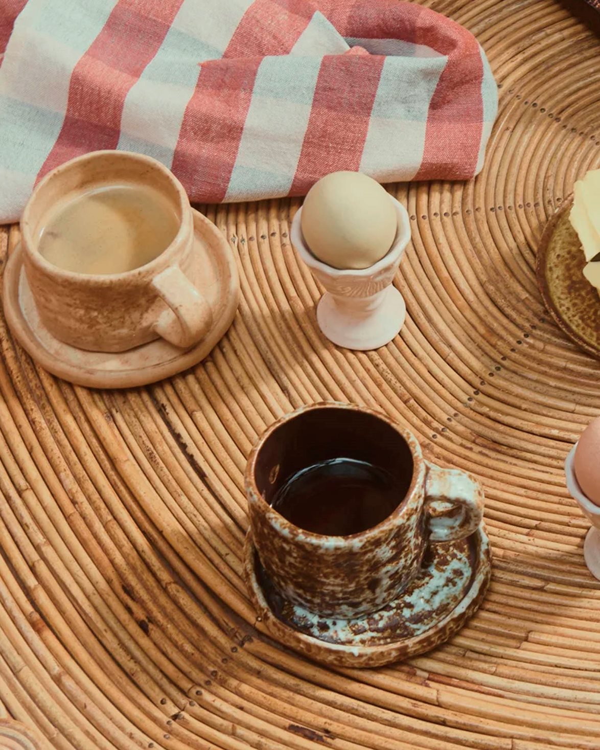 Brandie Cup & Saucer Brown