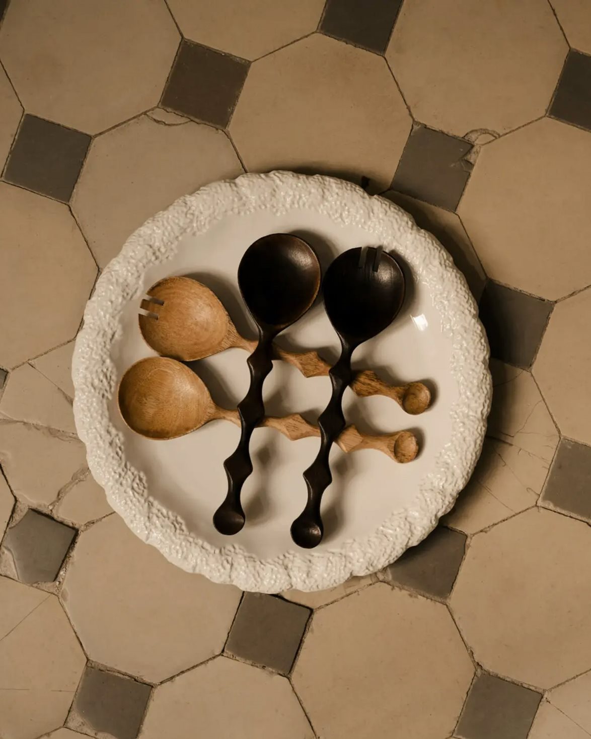 Zander Salad Set Dark Brown