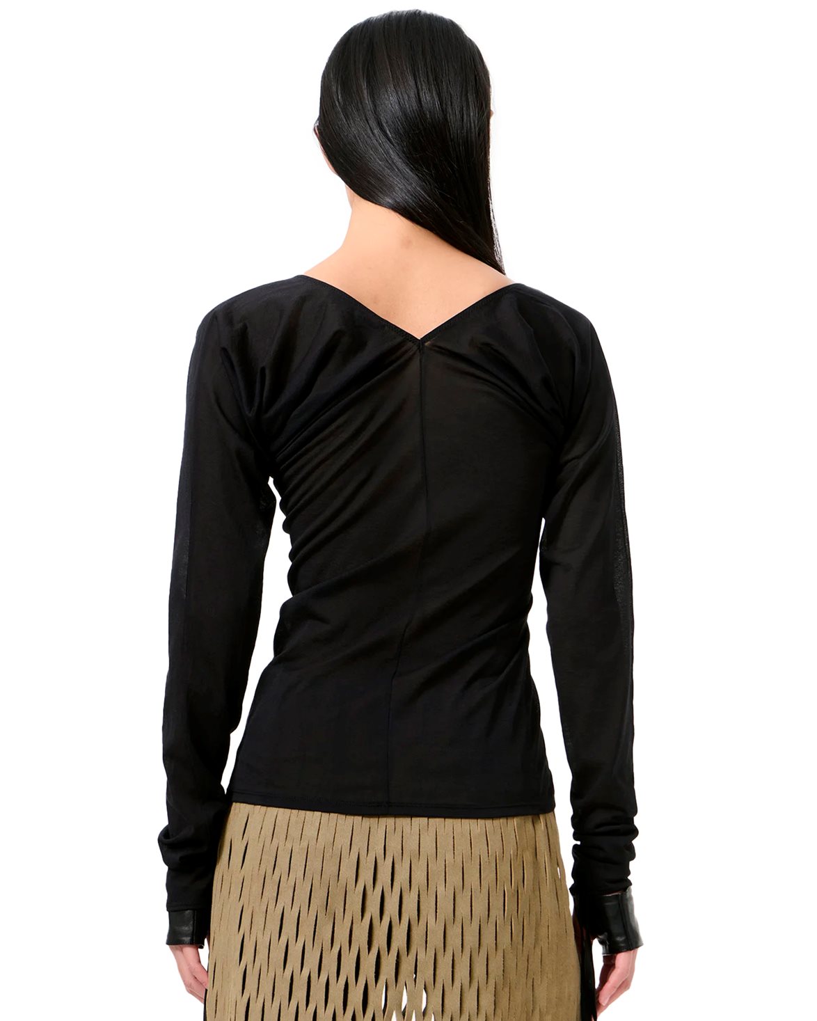 Cheer V Neck Black Stocking Jersey