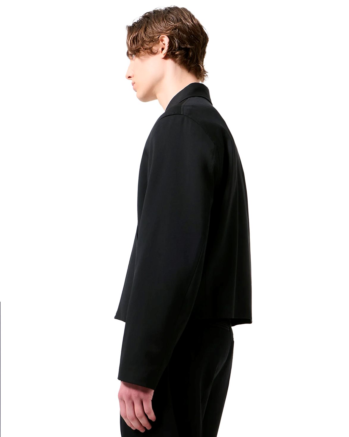 Mini Jacket Black Worsted Wool