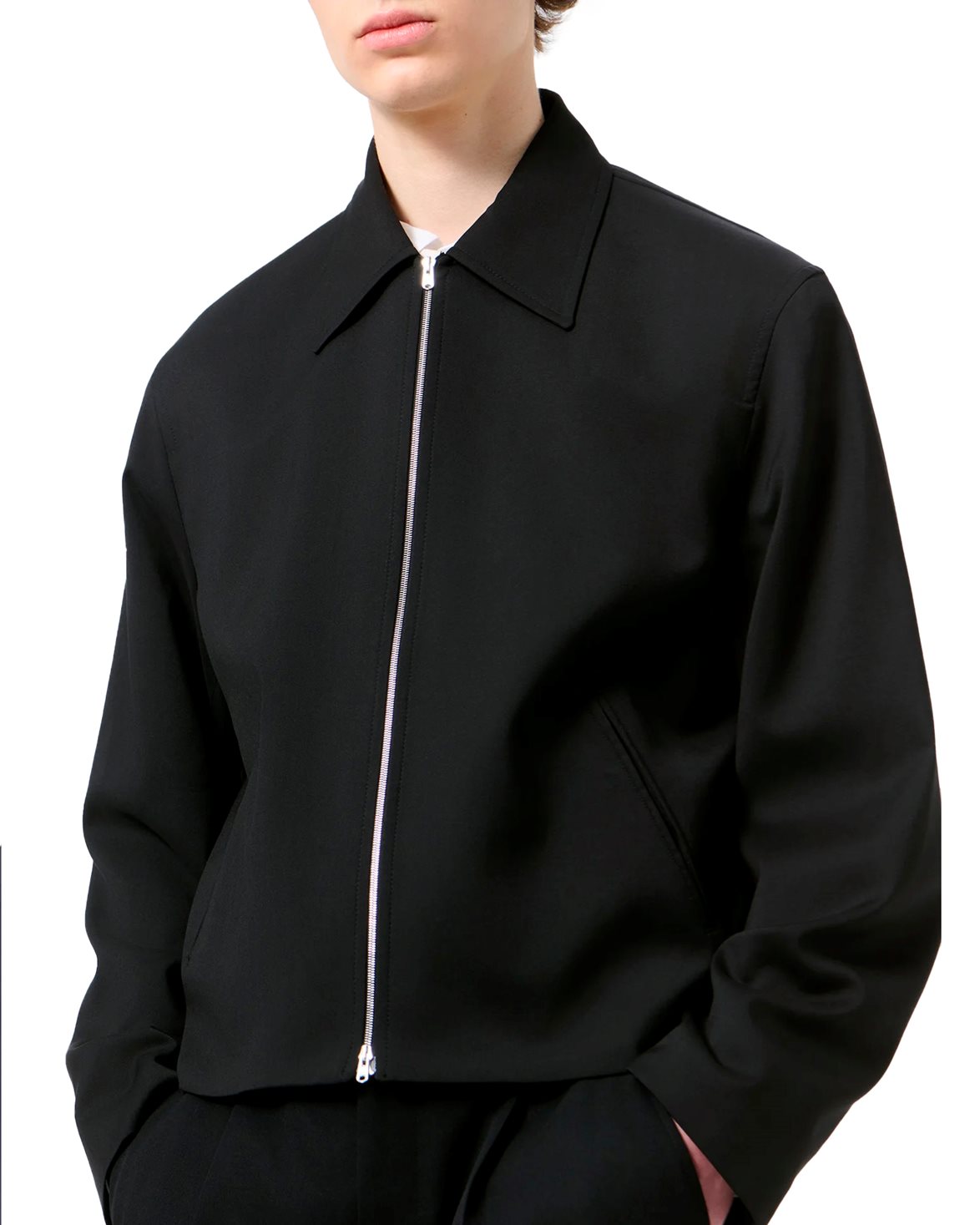 Mini Jacket Black Worsted Wool