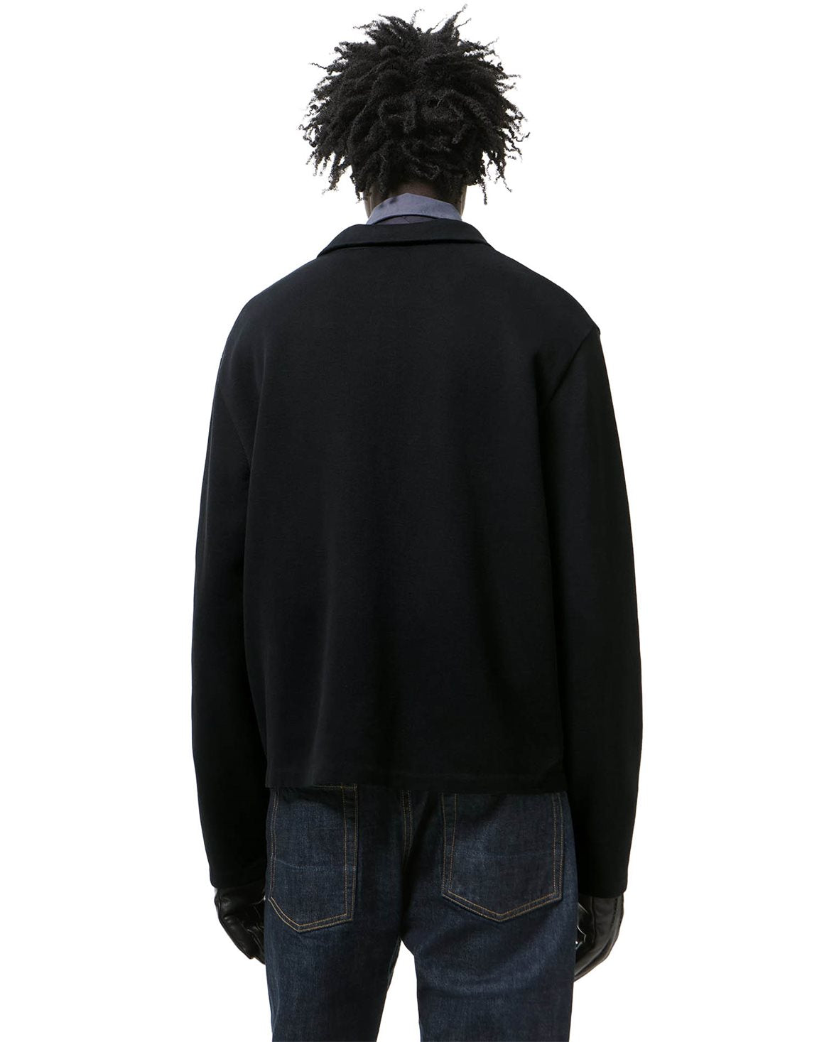 Shrunken Fullzip Black Athletic Rib