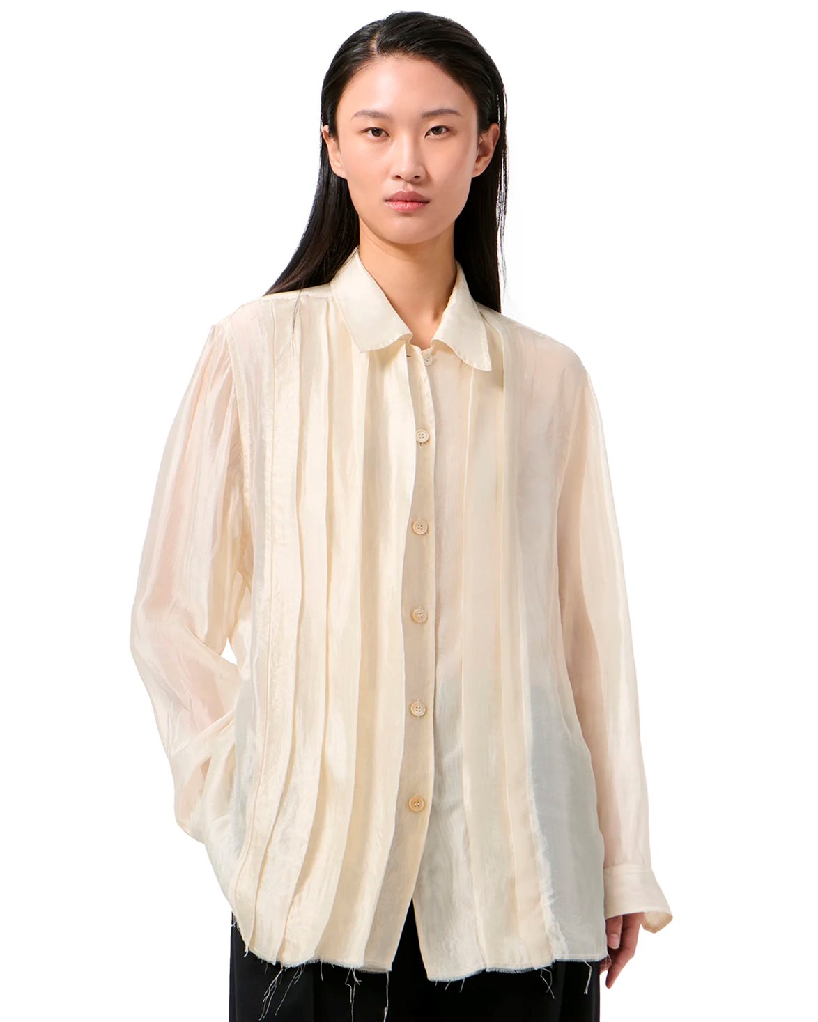 Tuxedo Every Shirt Moonlit Pearl Shimmer Gauze