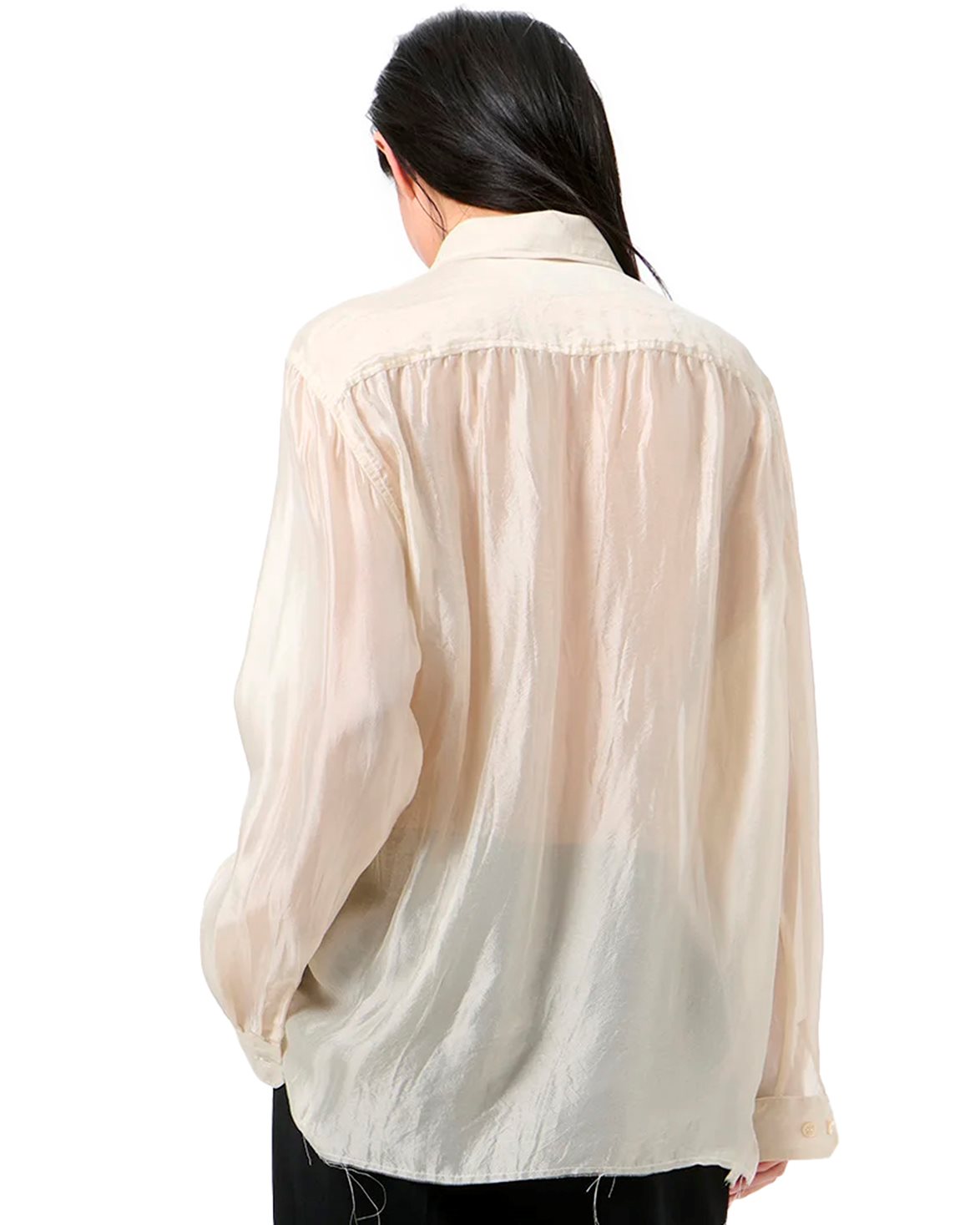Tuxedo Every Shirt Moonlit Pearl Shimmer Gauze