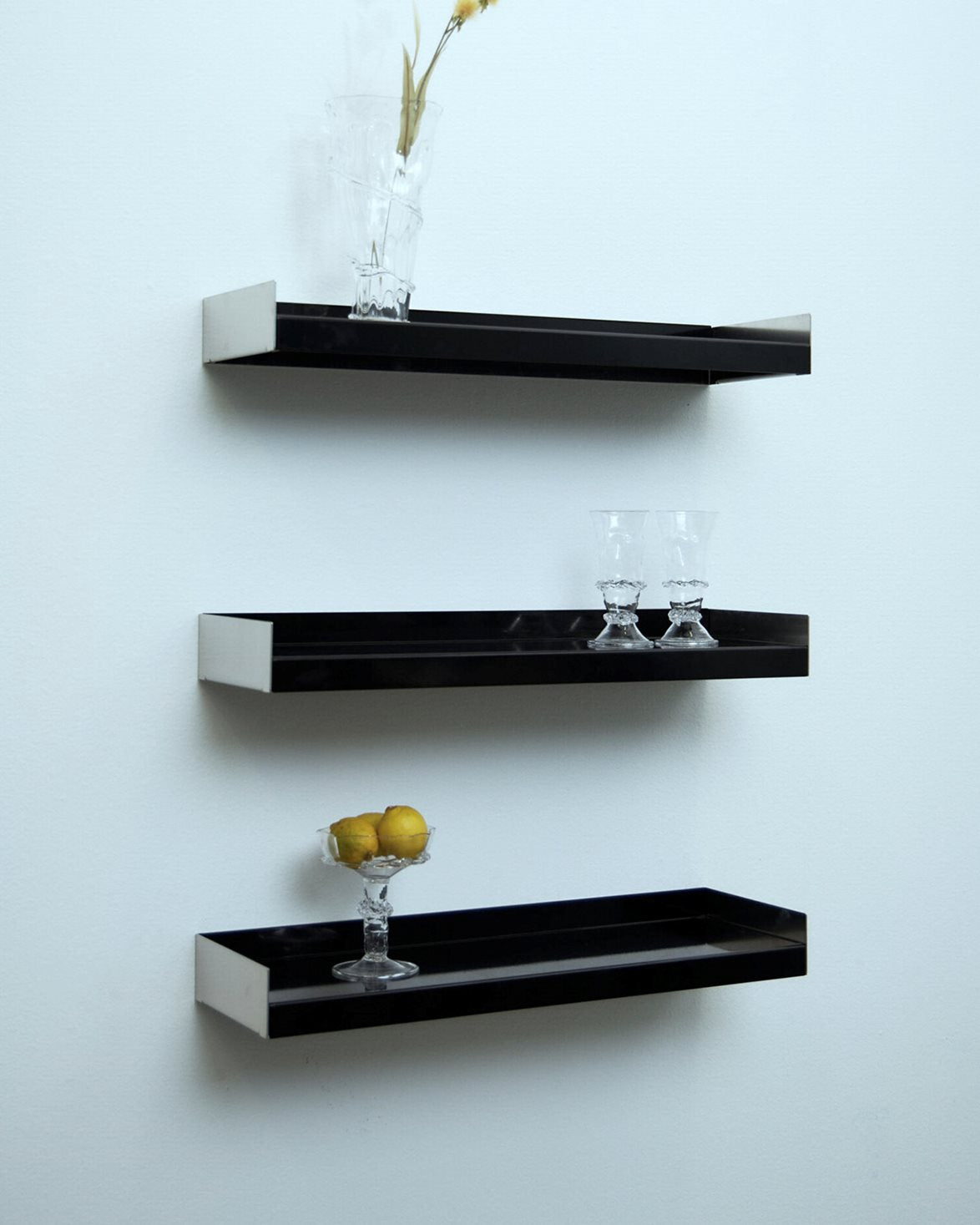 Kompakt Shelf Raw Aluminum/Black Gloss