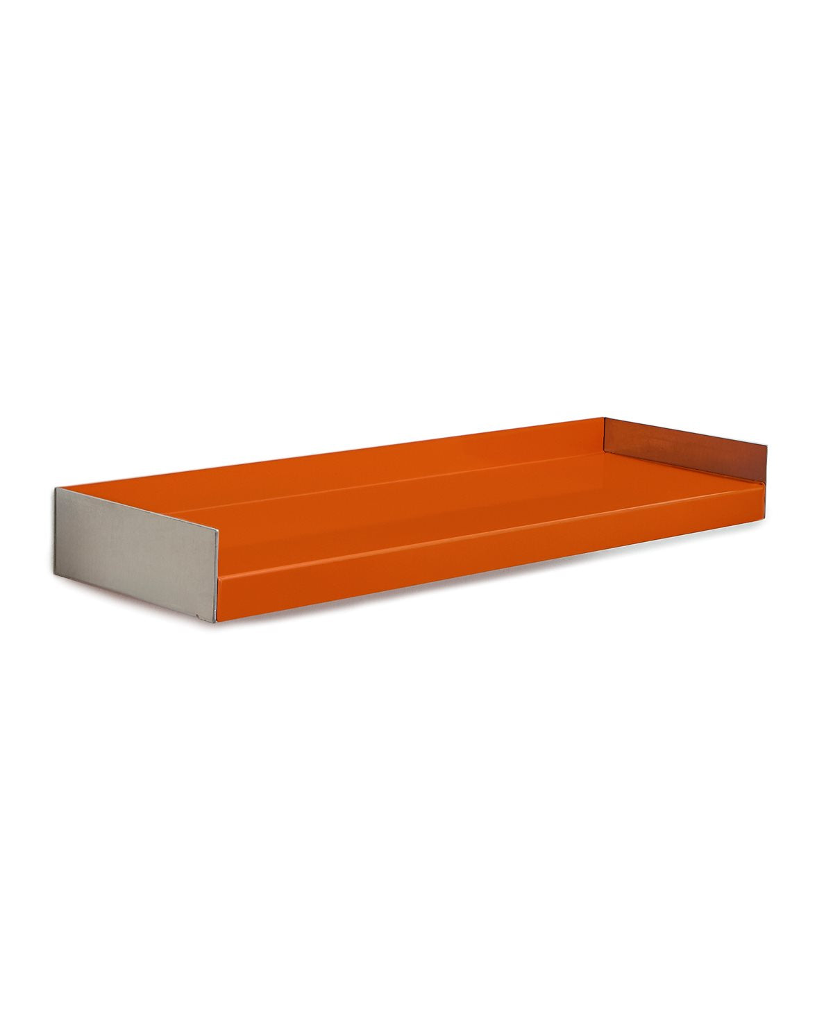 Kompakt Shelf Raw Aluminum/Orange Gloss