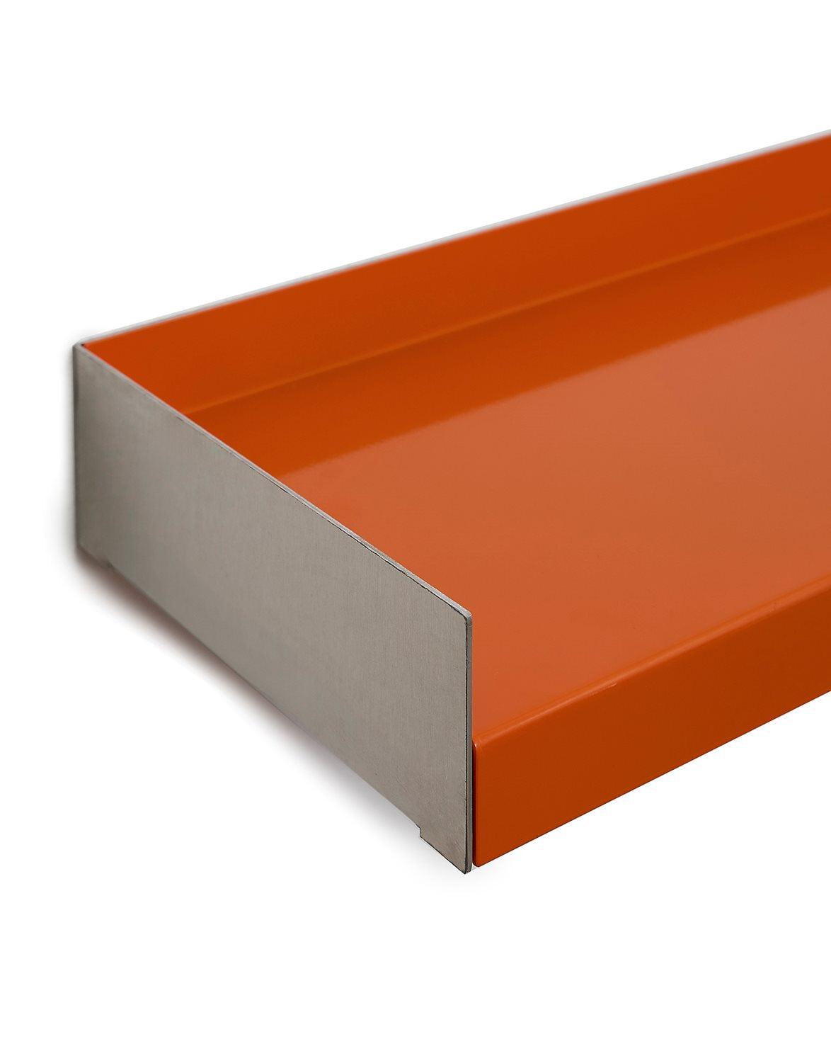 Kompakt Shelf Raw Aluminum/Orange Gloss