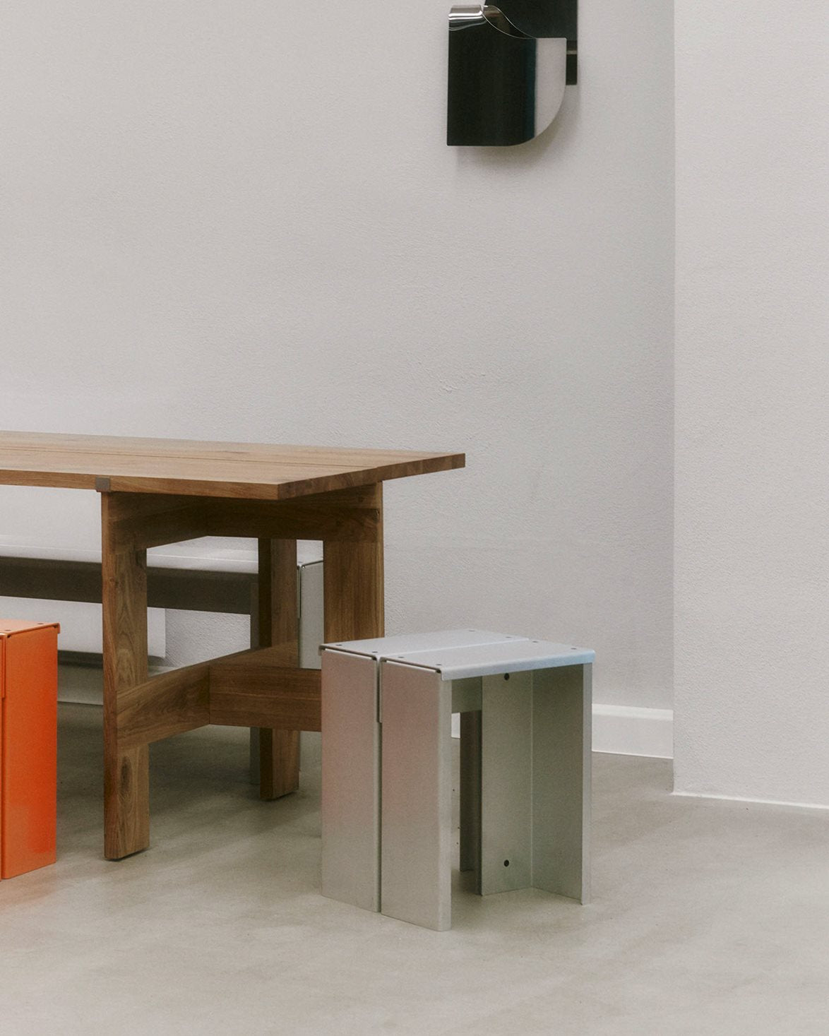 Re-Work Stool Brushed Aluminium