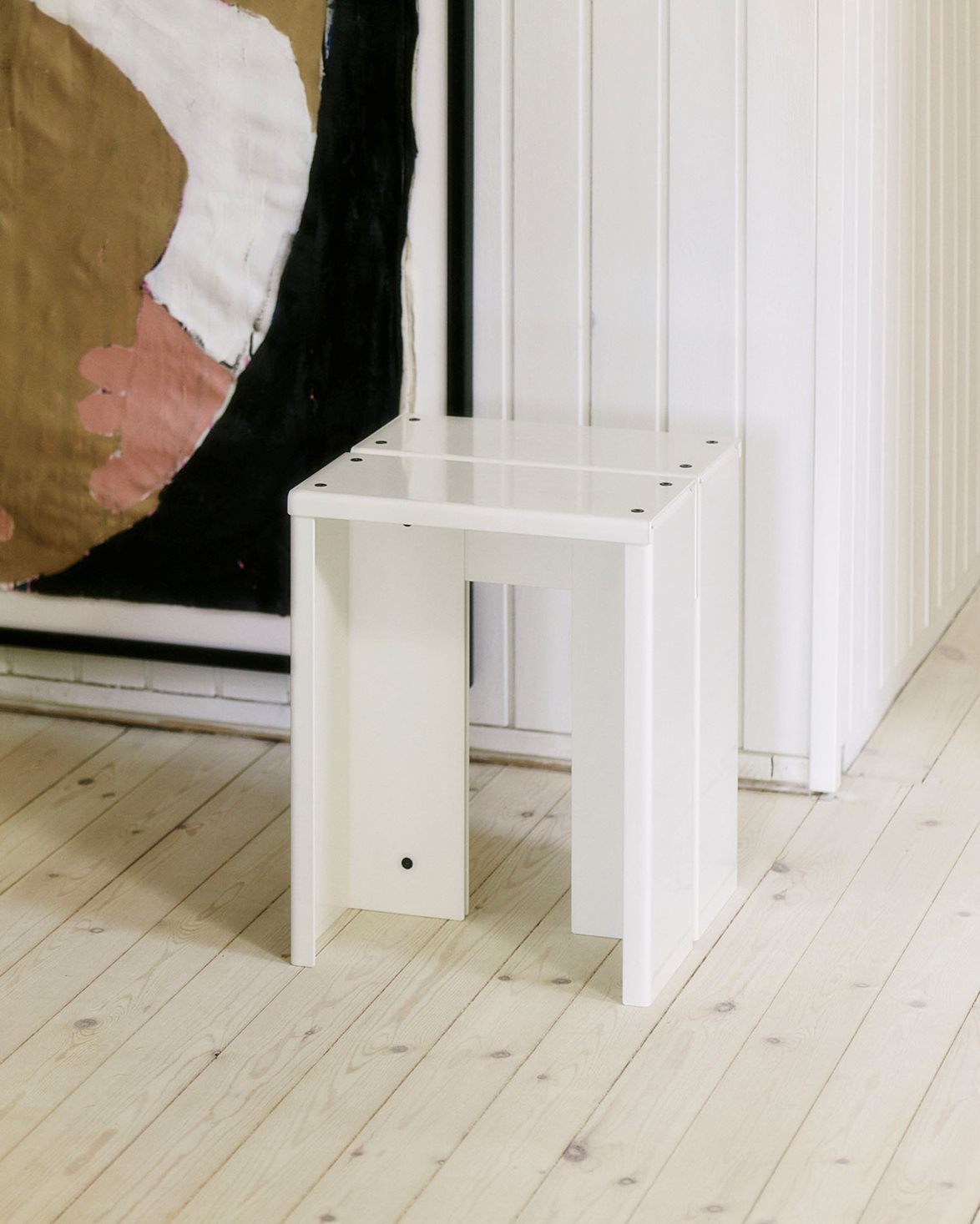 Re-Work Stool Off White Gloss