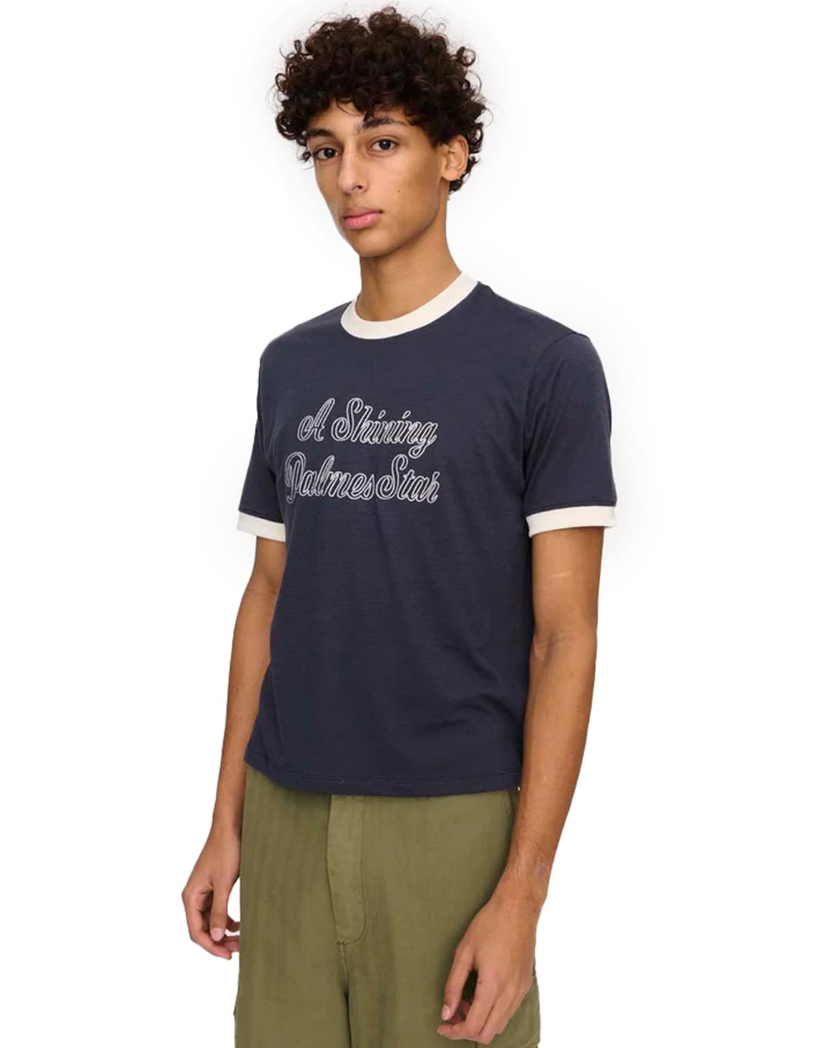 Star Ringer T-Shirt Navy