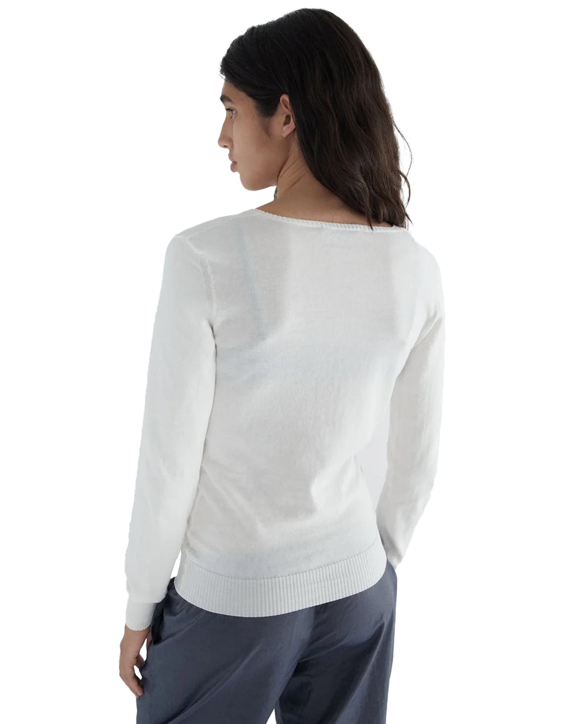 Omina V-Neck Sweater Off White