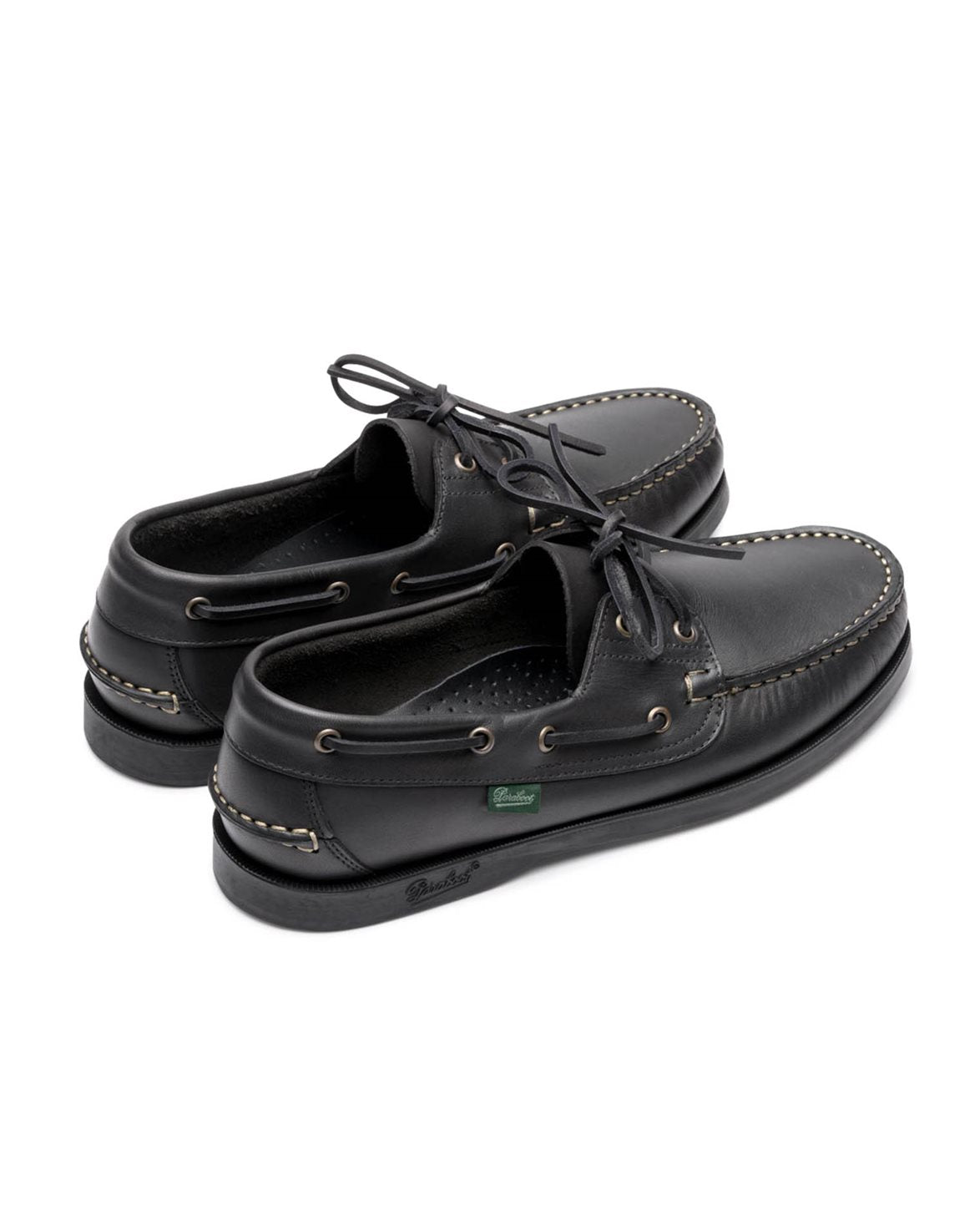 Barth Boat Shoes M Black Leather