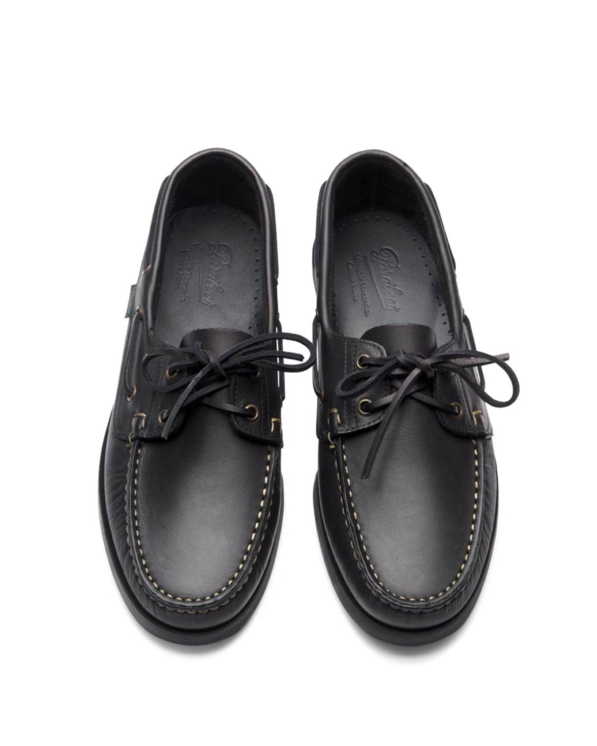 Barth Boat Shoes M Black Leather