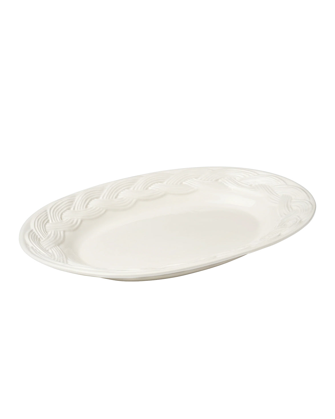 Harvest Braid Serving Plate Off White