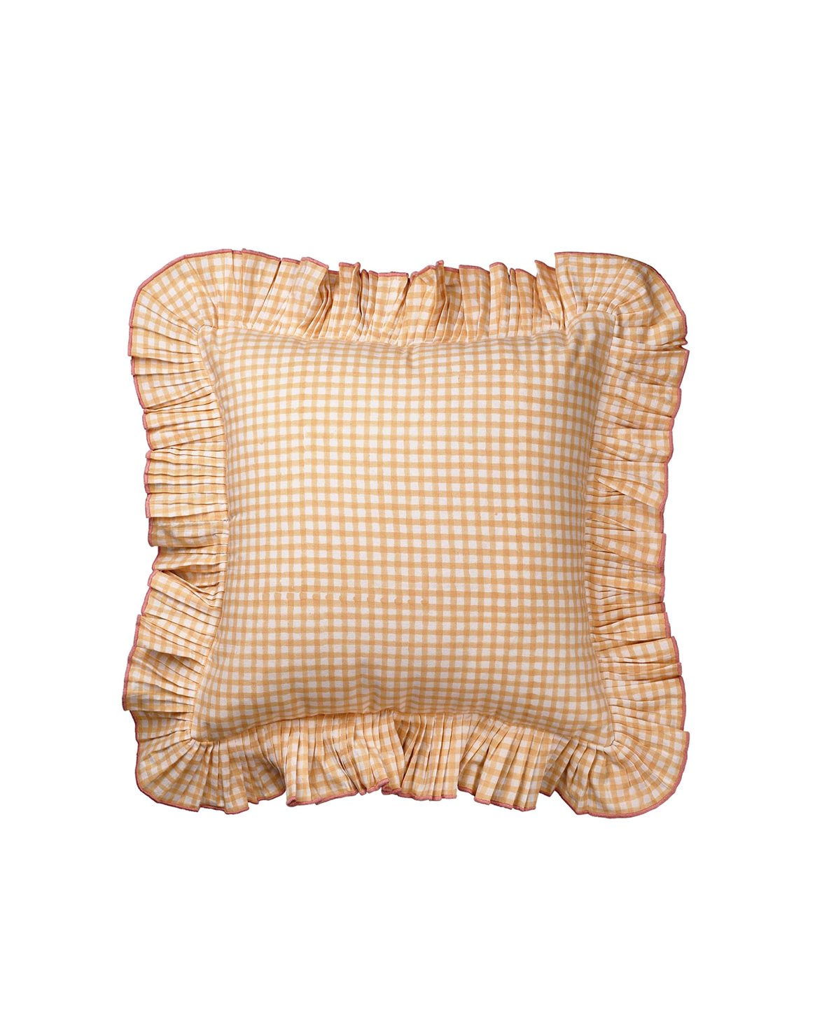 Vichy Cushion Cover 40X40 Light Yellow