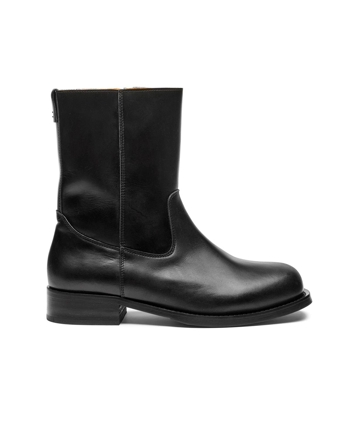 Billy Ranch Zip Boots Black Leather