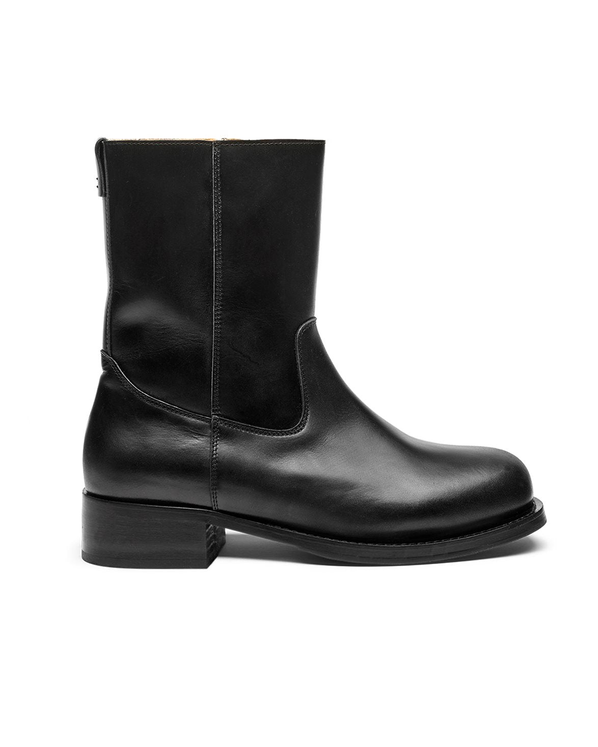 Jessie Ranch Zip Boots Black Leather