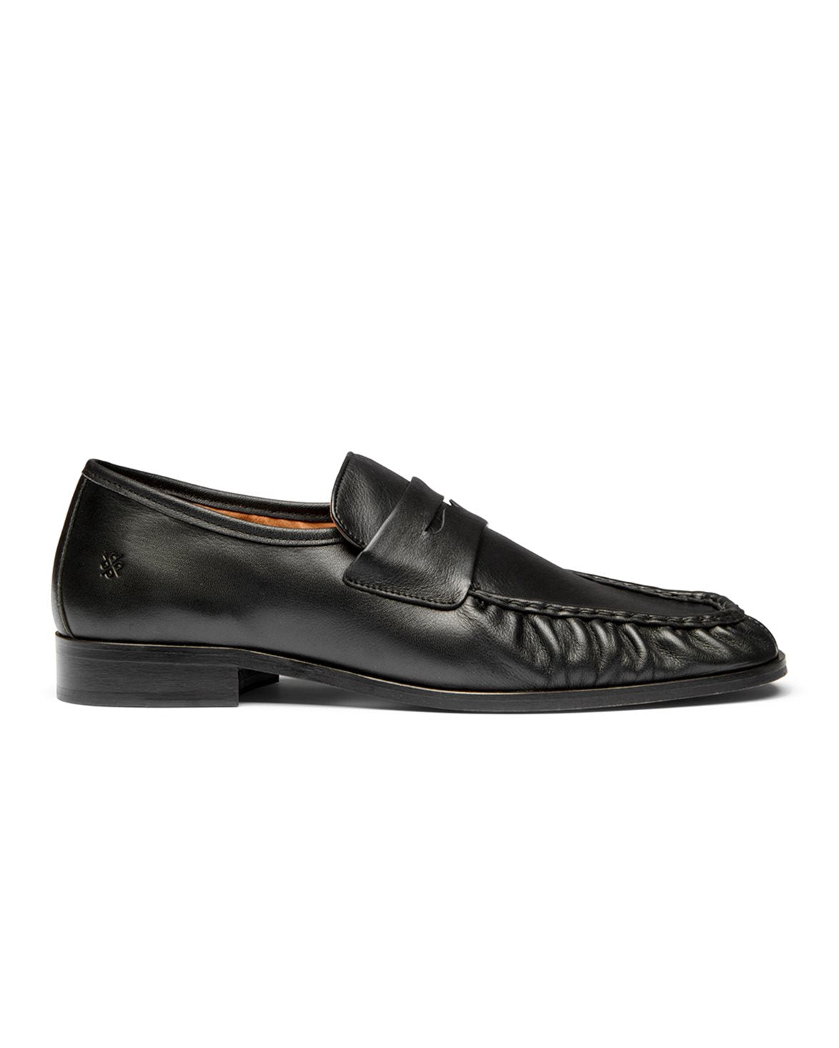 Sunny Crinkled Loafers Black Leather