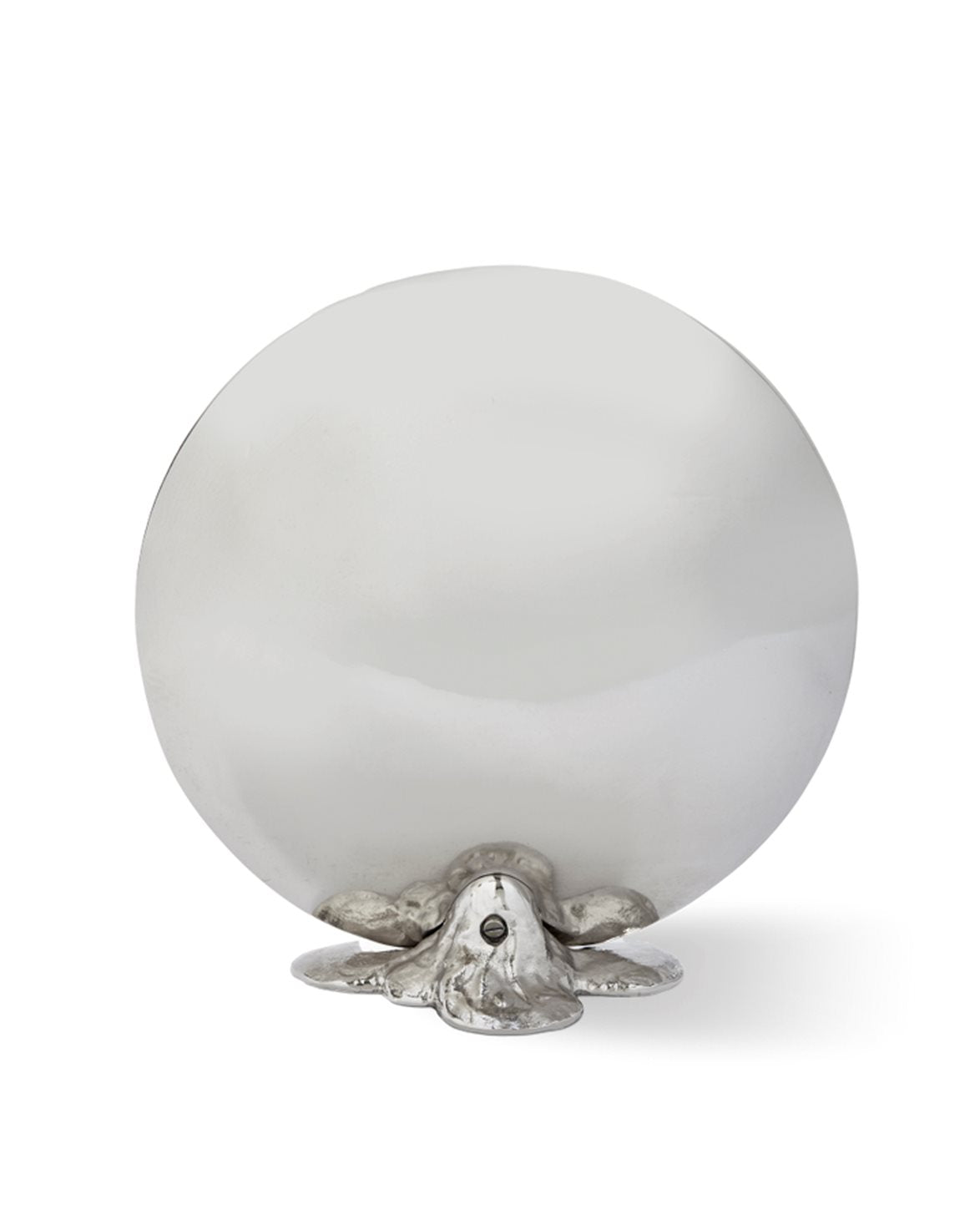Spherical Drip Candle Holder Silver