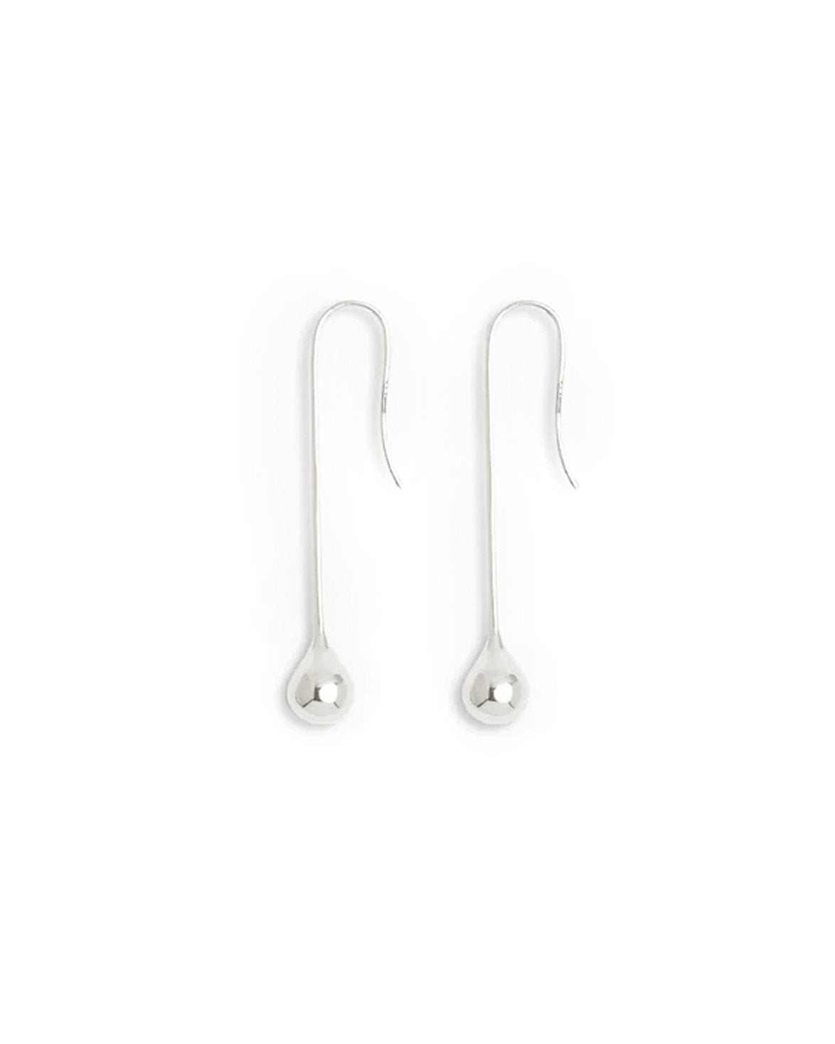 Datura Long Drop Earrings Silver