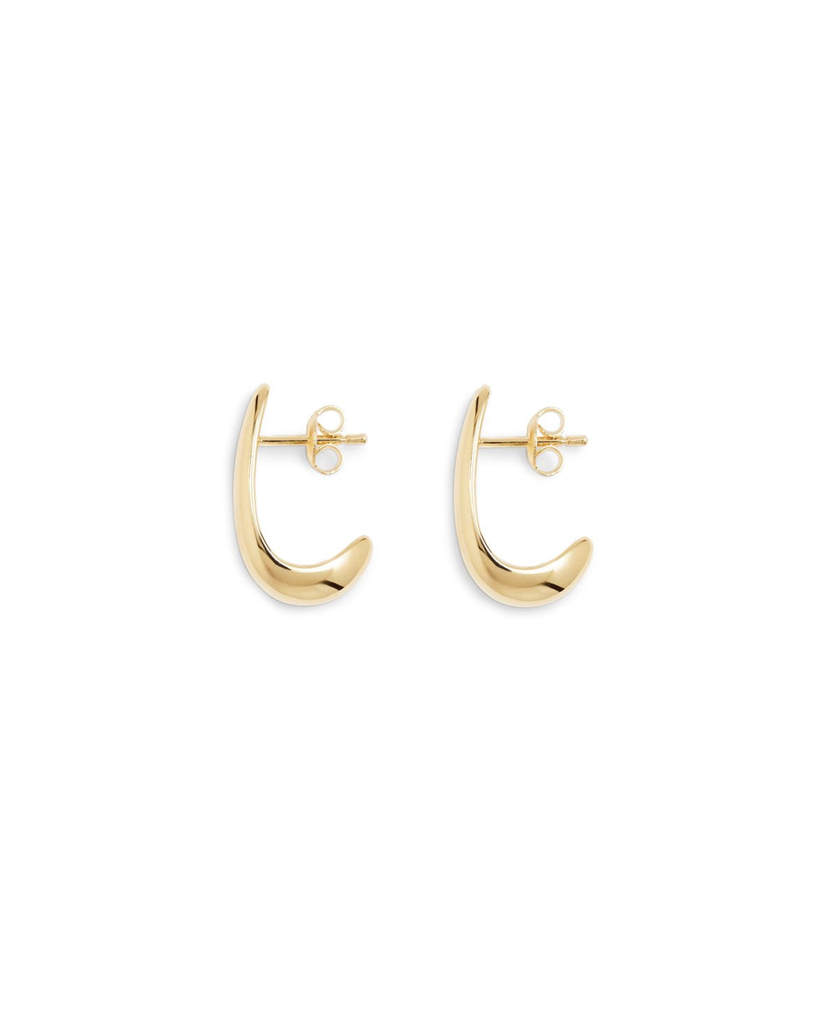 Dualism Sculptural Earrings Gold