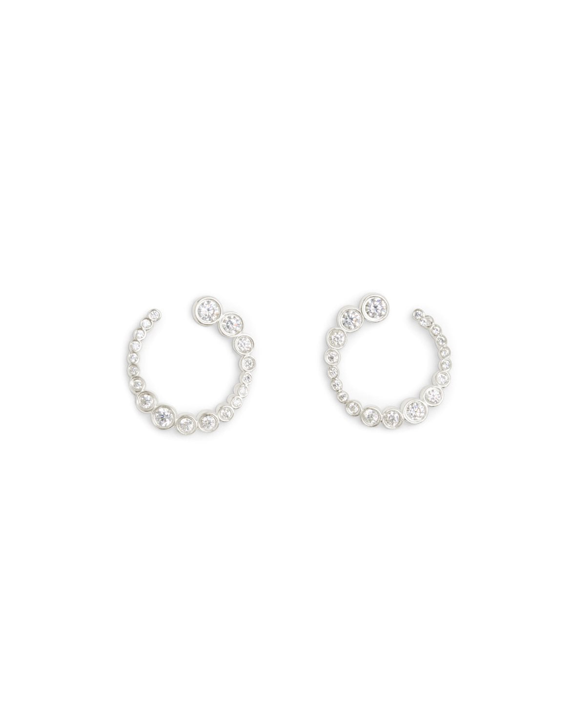 Odette Spiral Earrings Silver