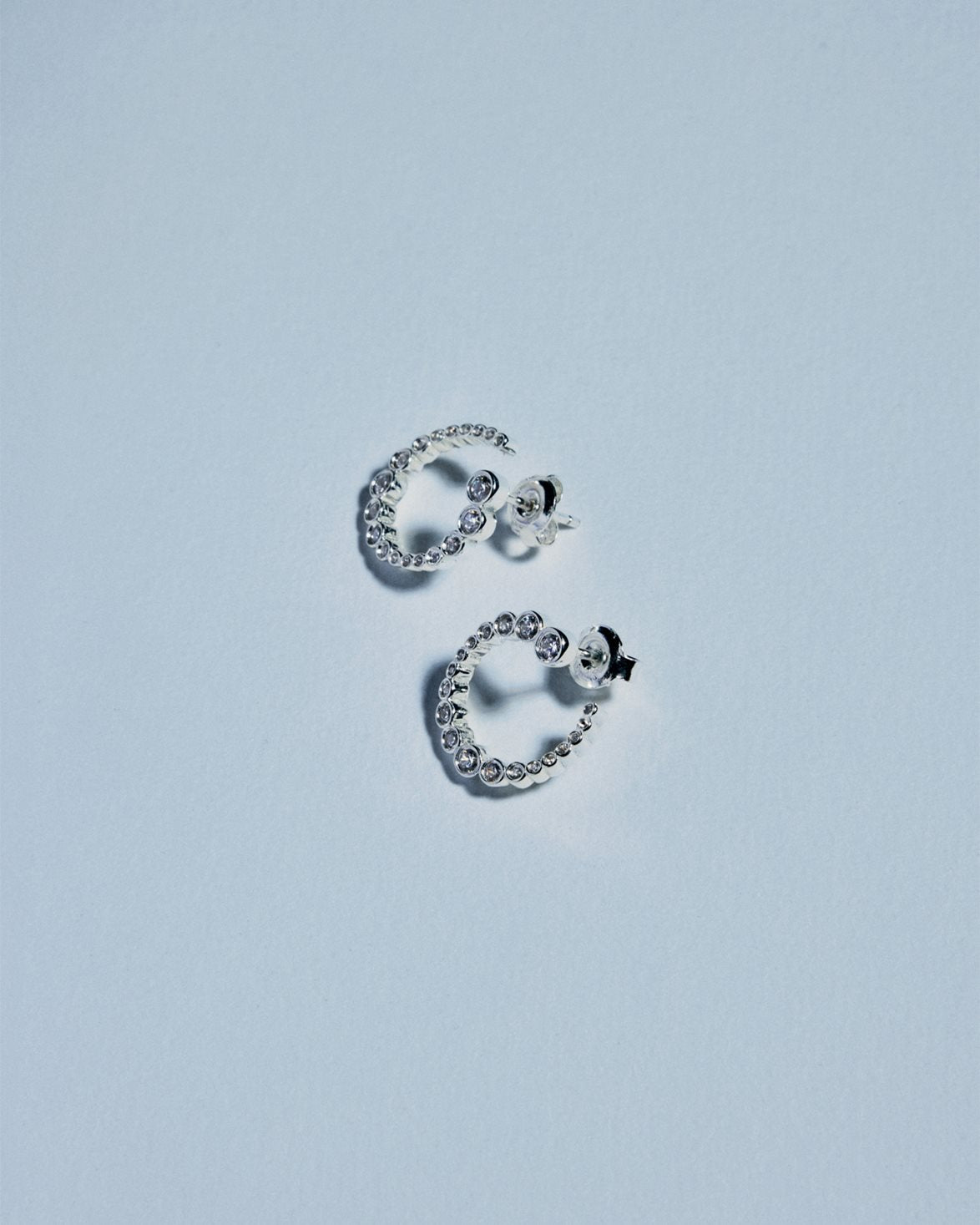 Odette Spiral Earrings Silver