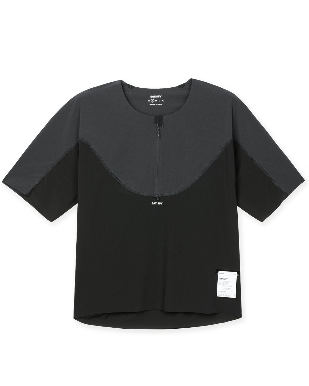 Justice Trail Tee Shirt (Half Zip) Black