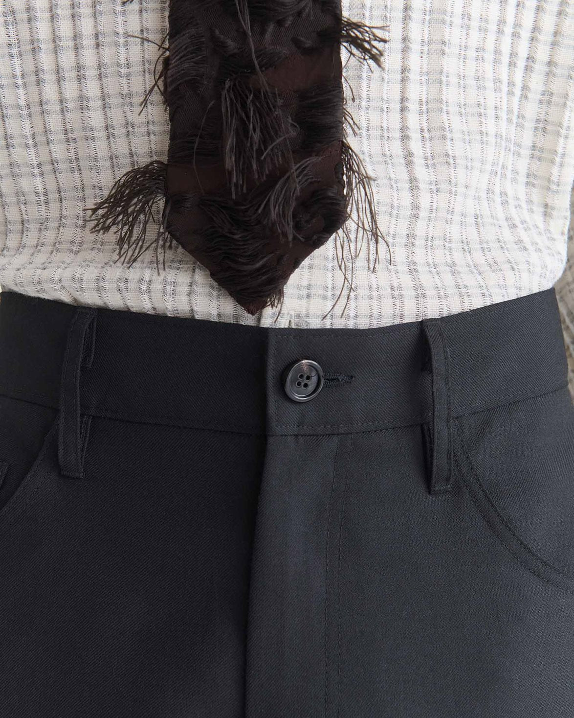 Gino Trouser Fine Black Wool