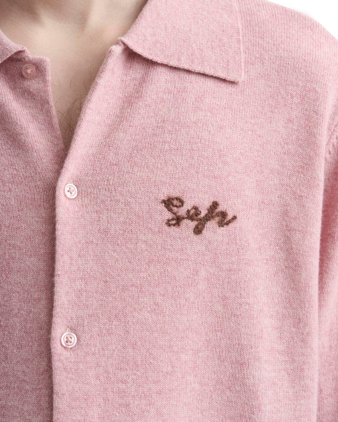 Knitted Shirt Dark Pink