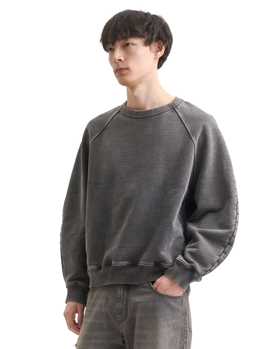 Raglan Sweatshirt Washed Grey