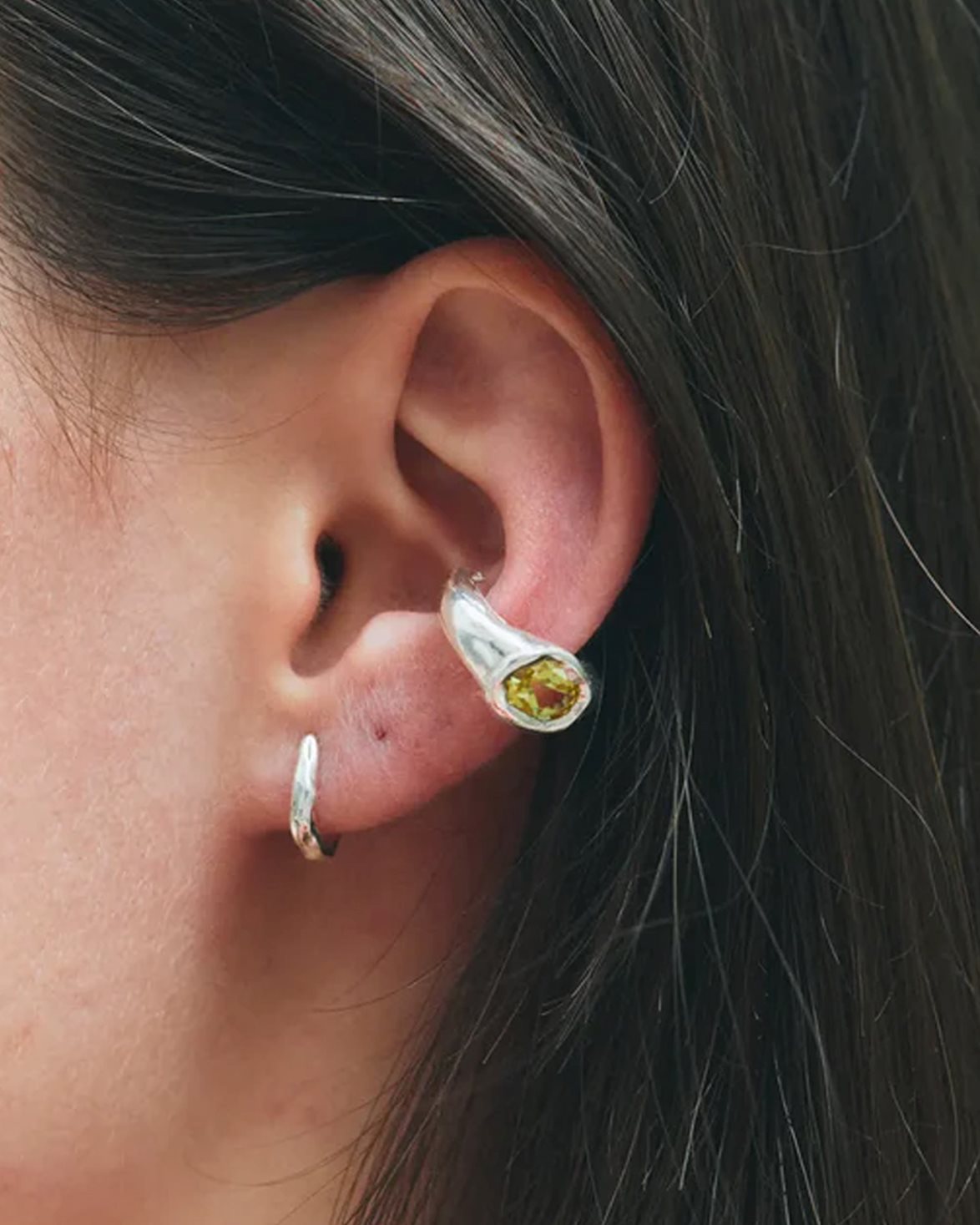 Faro Earcuff Yellow Silver