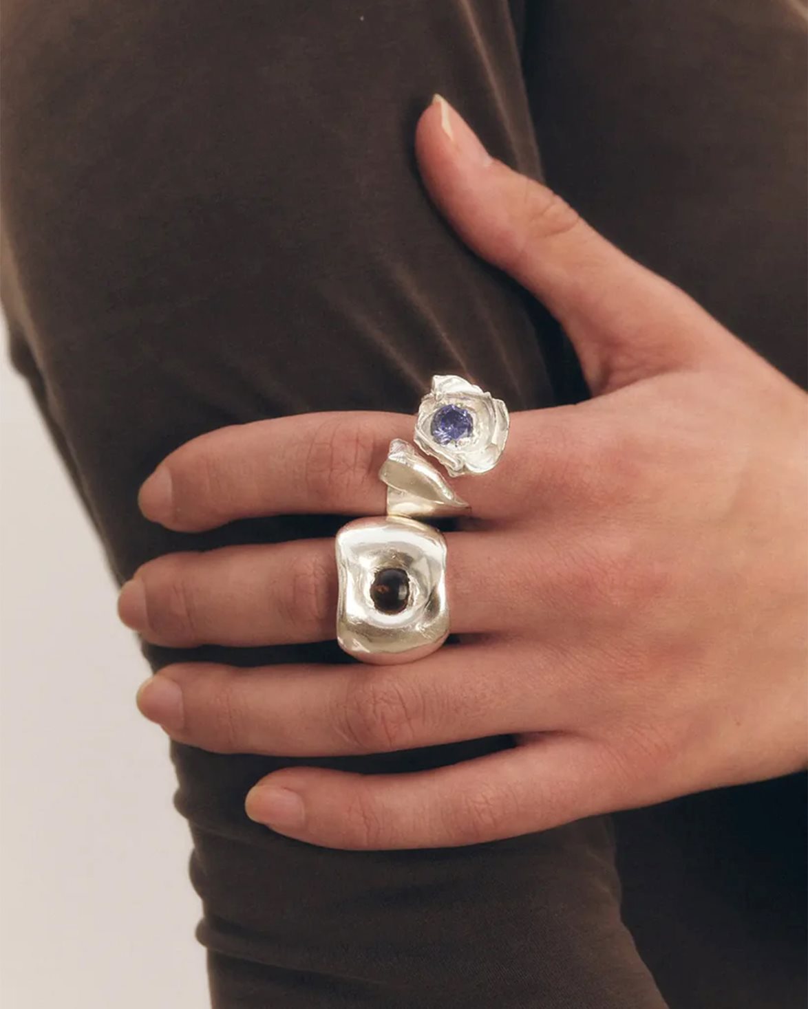 Moma Ring Brown Silver