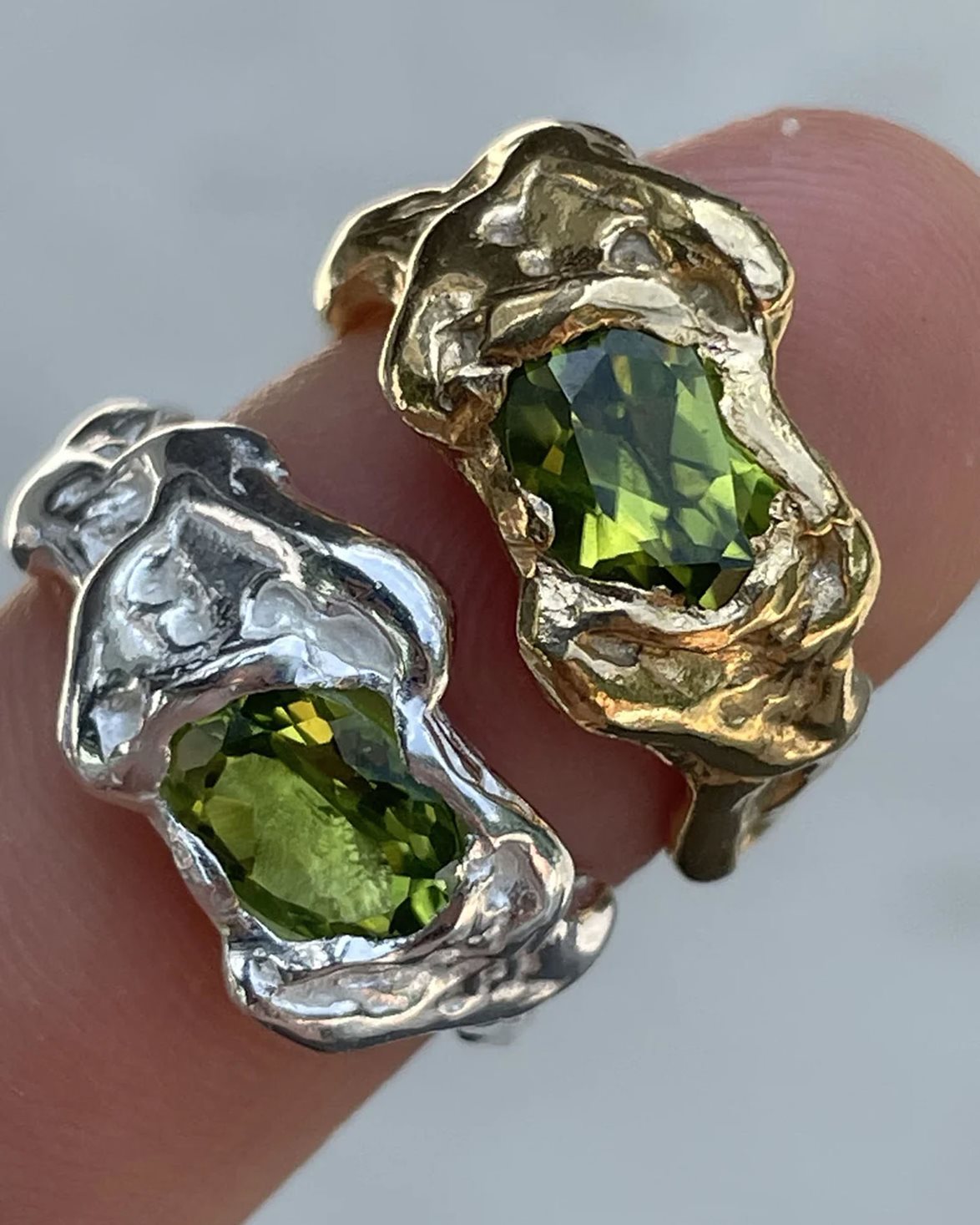 Ola Ring Green Gold