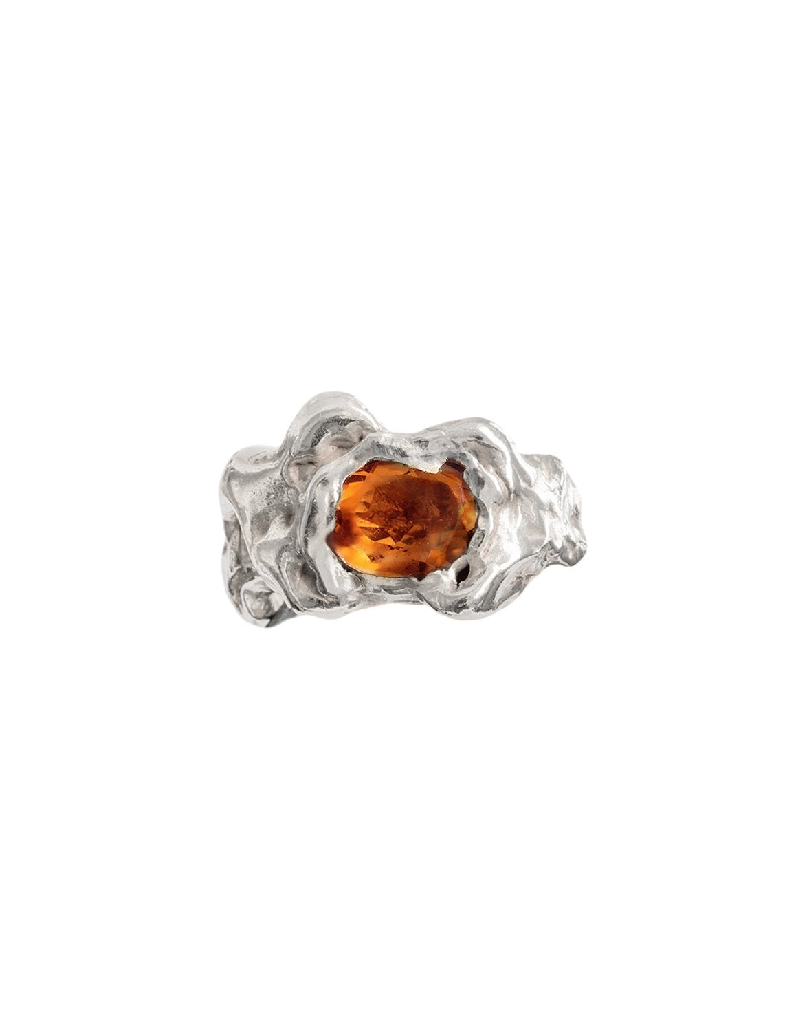 Ola Ring Orange Silver