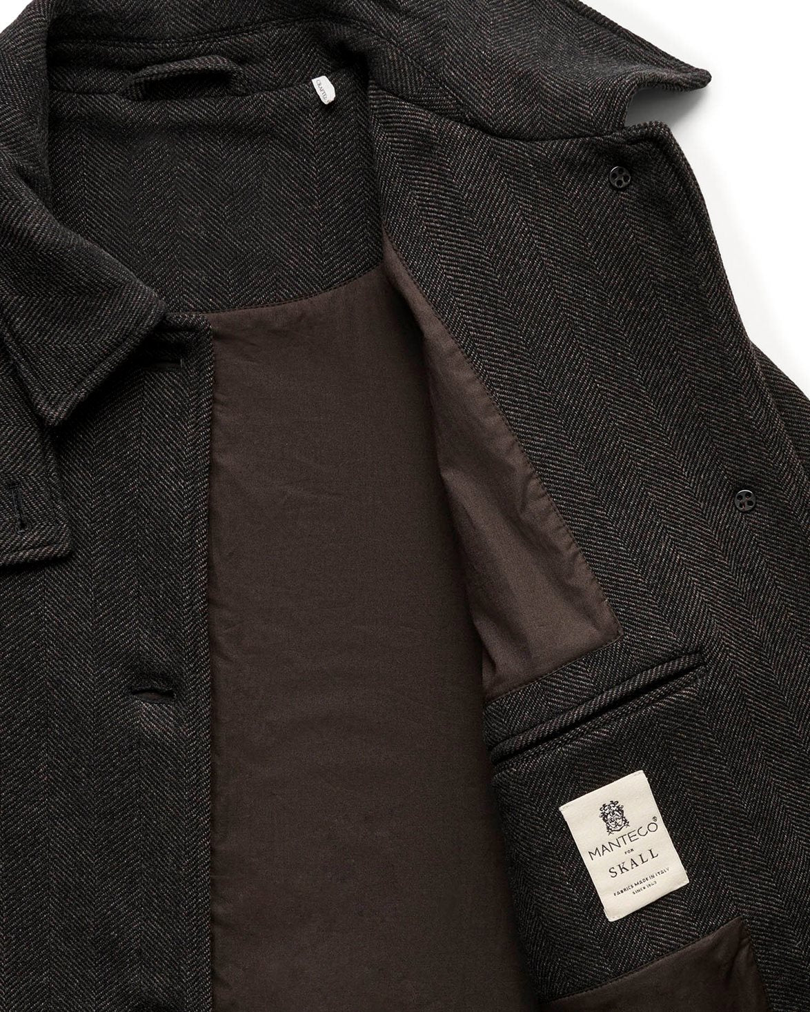 Ernest Coat Brown Herringbone