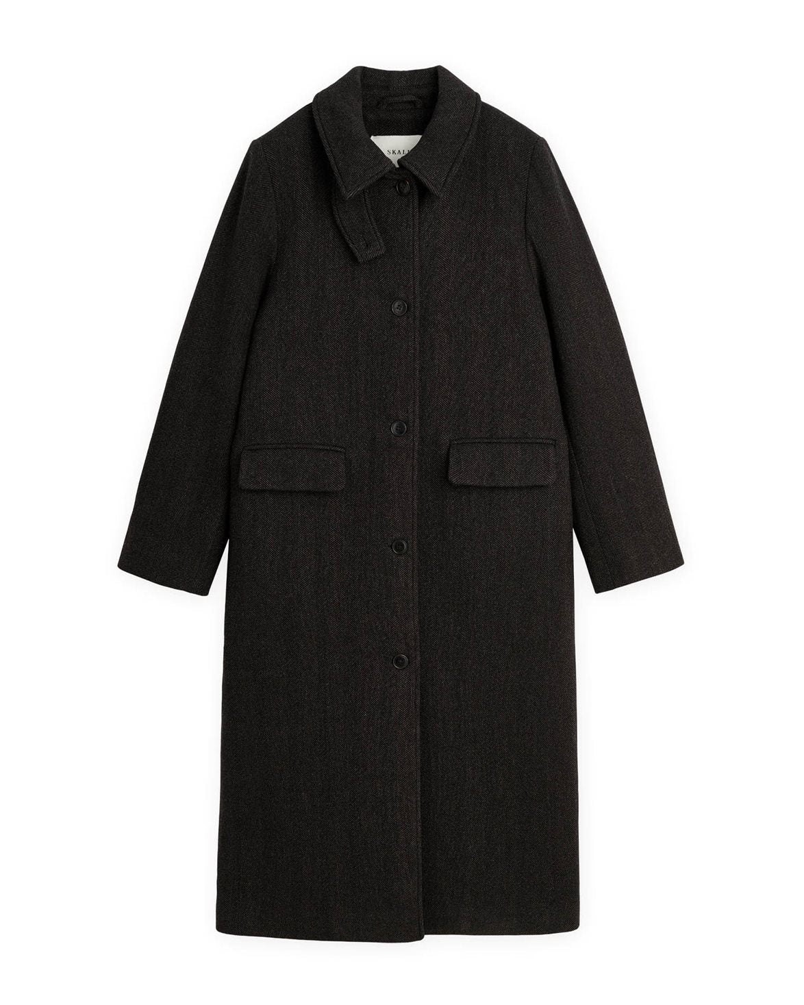 Ernest Coat Brown Herringbone