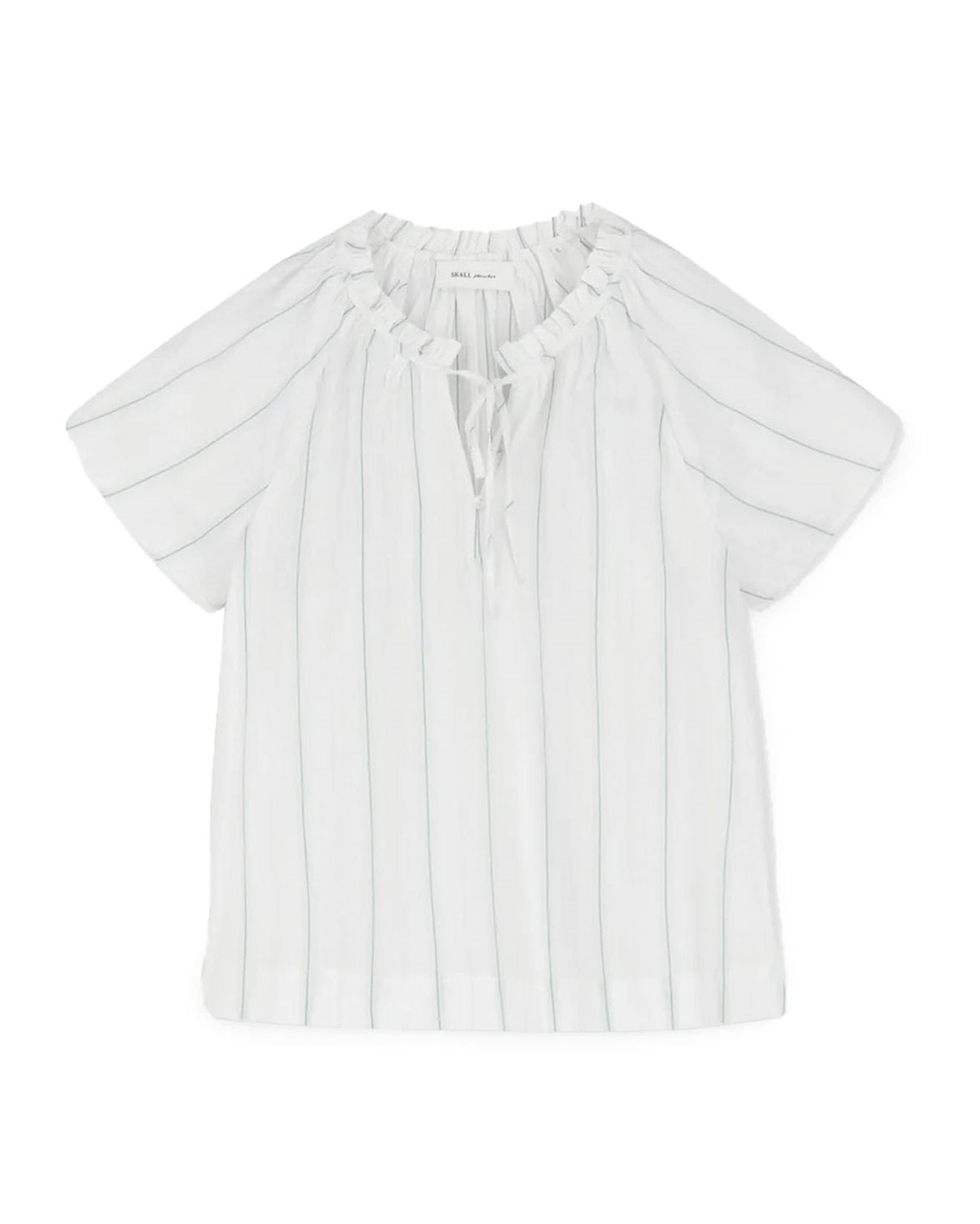 Gabrielle Blouse White/Navy Stripe