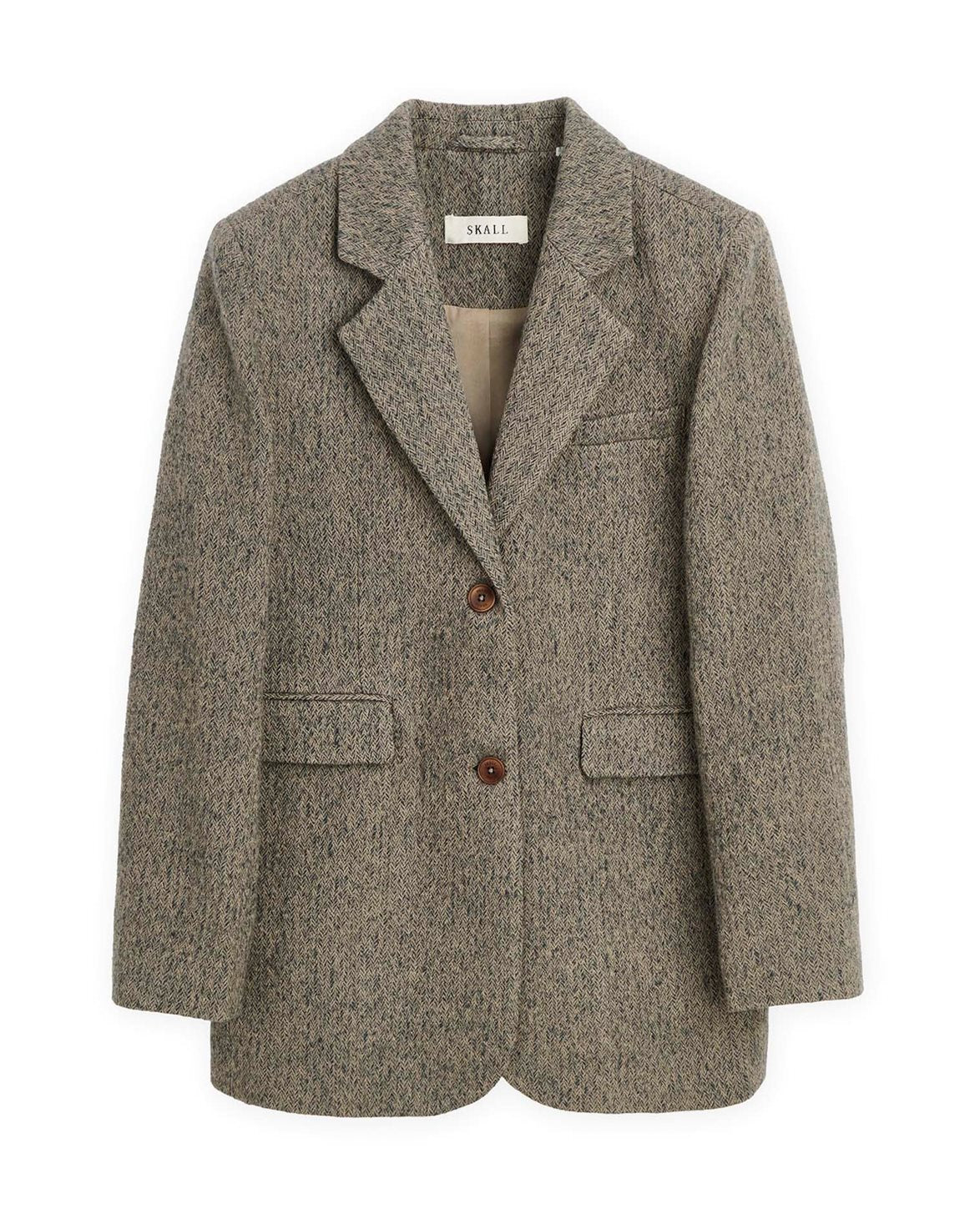 Joan Blazer Brown/Grey Herringbone
