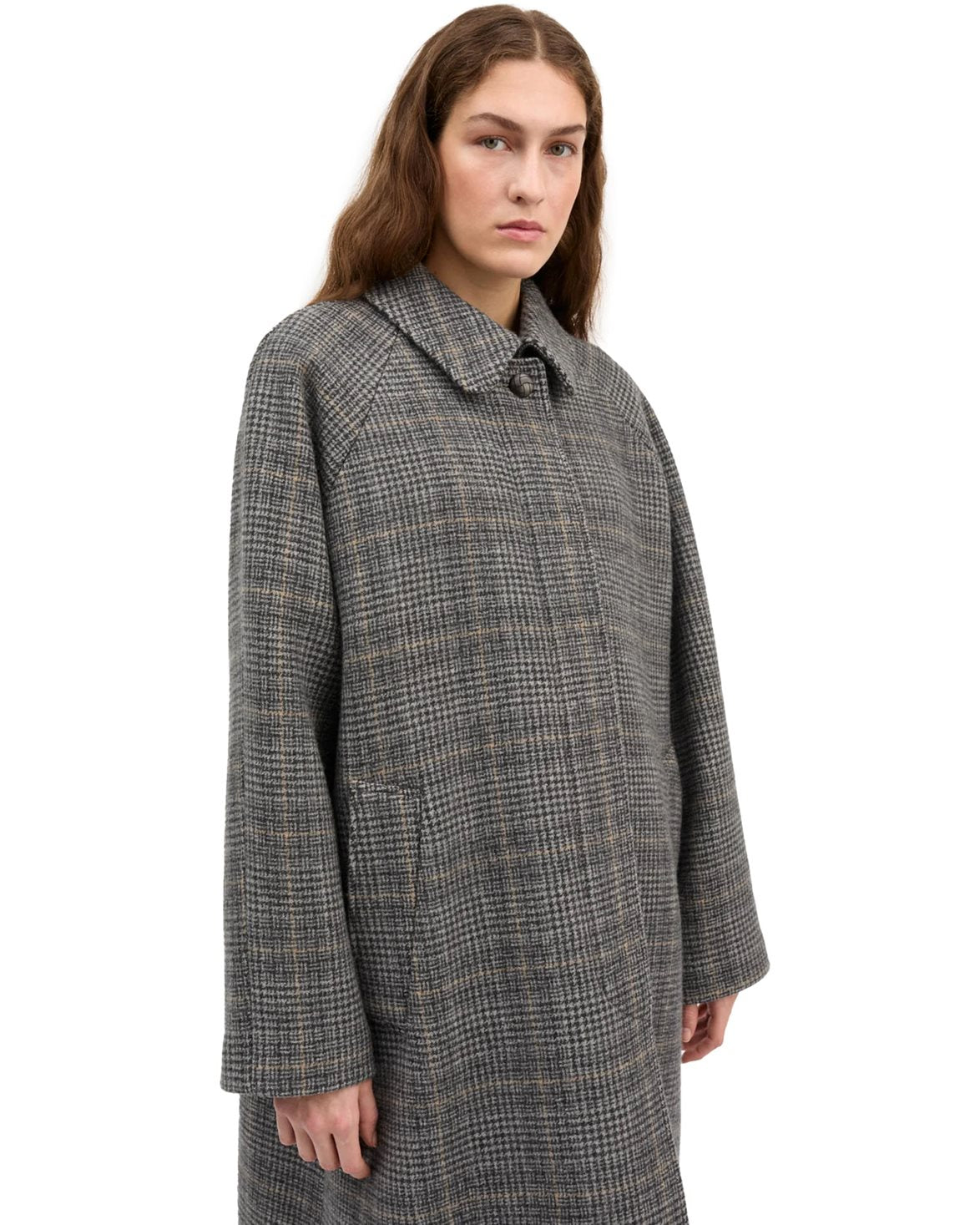 Mary Coat Grey Check
