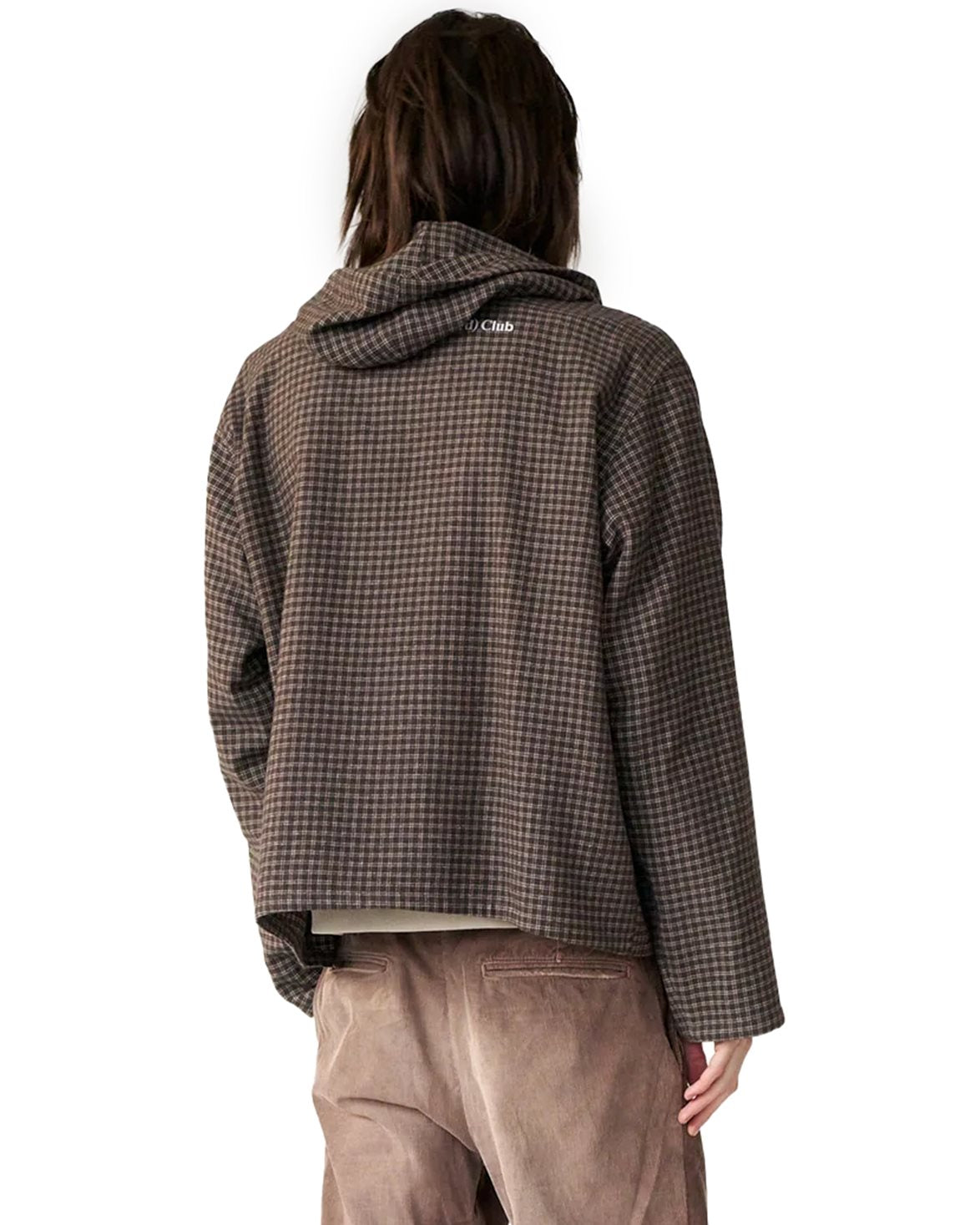 Merle Hooded Overshirt Check