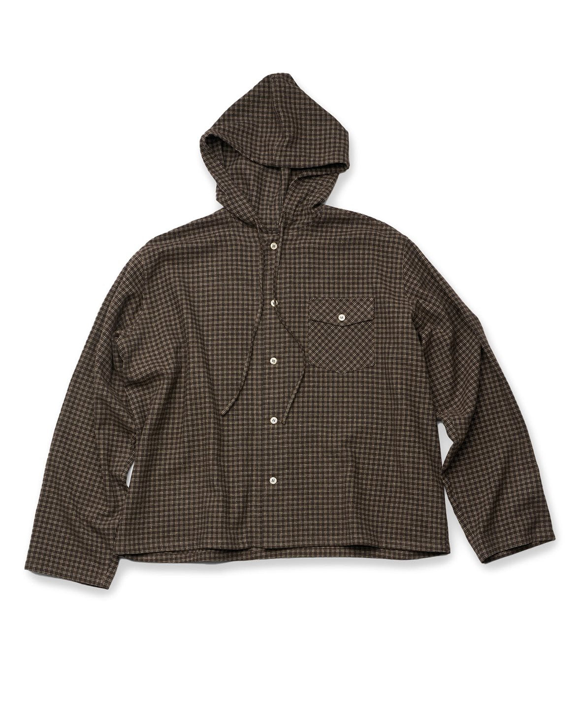 Merle Hooded Overshirt Check