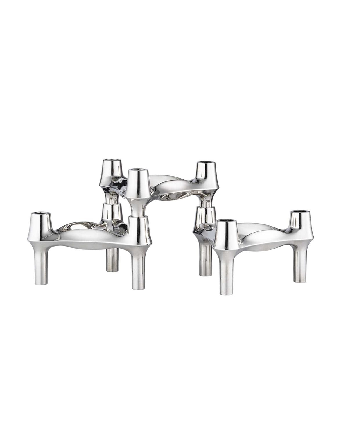 BMF Candle Holder Set Of 3 Chrome