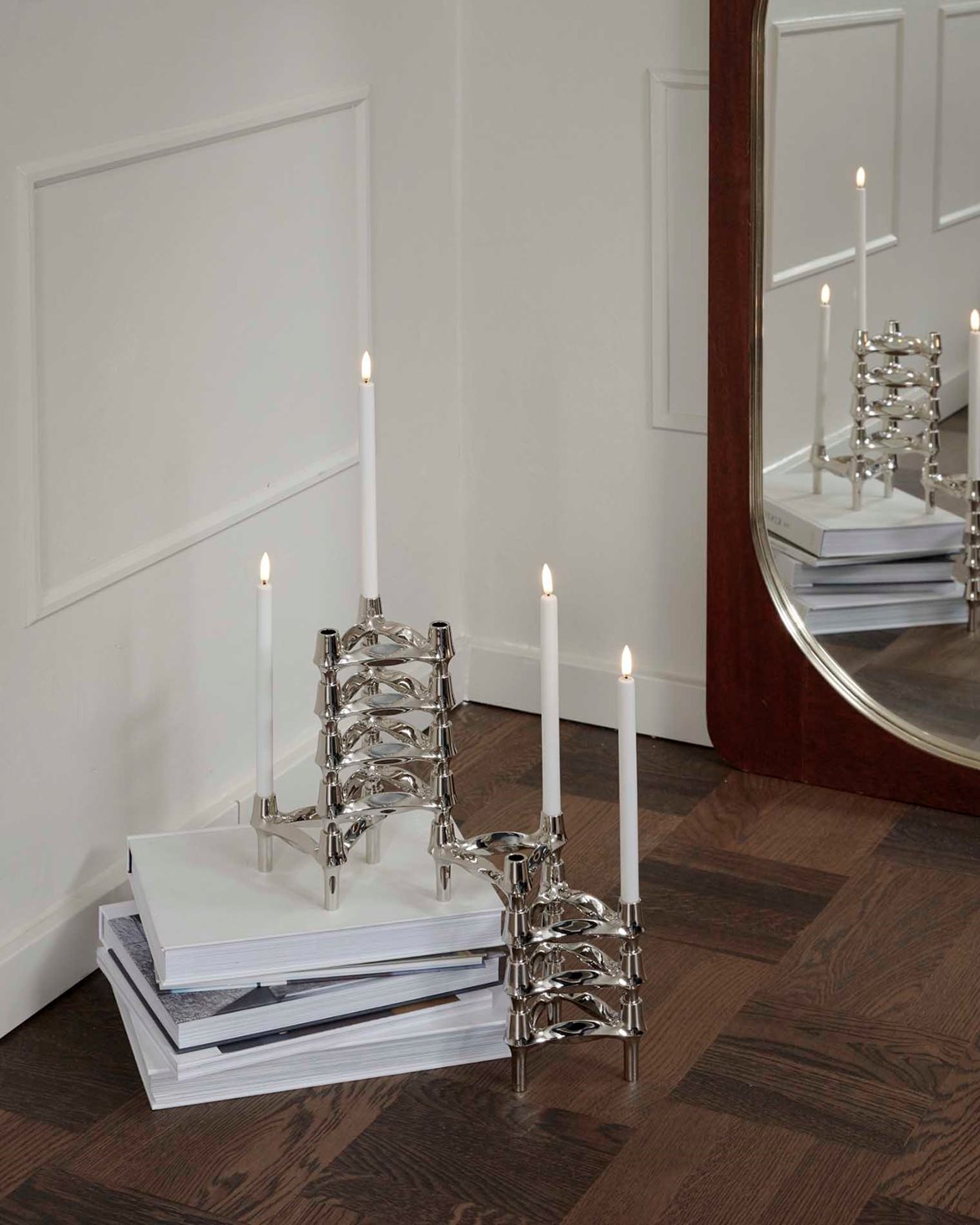 BMF Candle Holder Set Of 3 Chrome