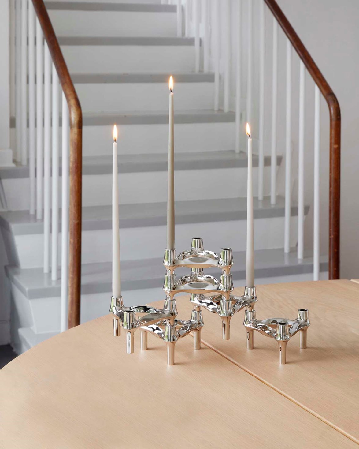BMF Candle Holder Set Of 3 Chrome