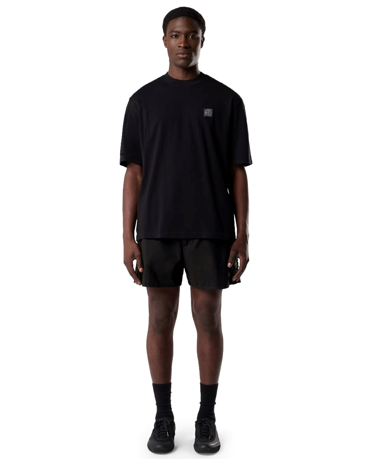 2100030 Garment Dyed Cotton T-Shirt Black