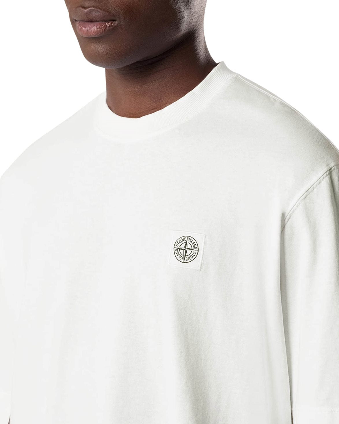 2100030 Garment Dyed Cotton T-Shirt Ivory